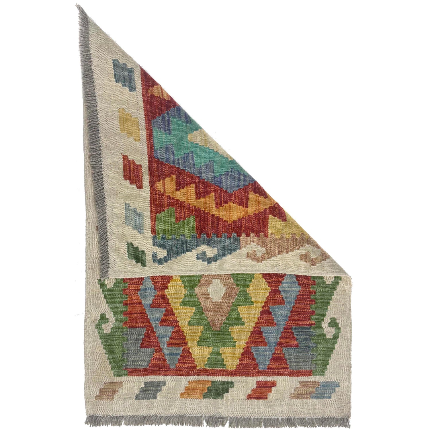 Handmade Multi Kilim Geometric 2x3 ft