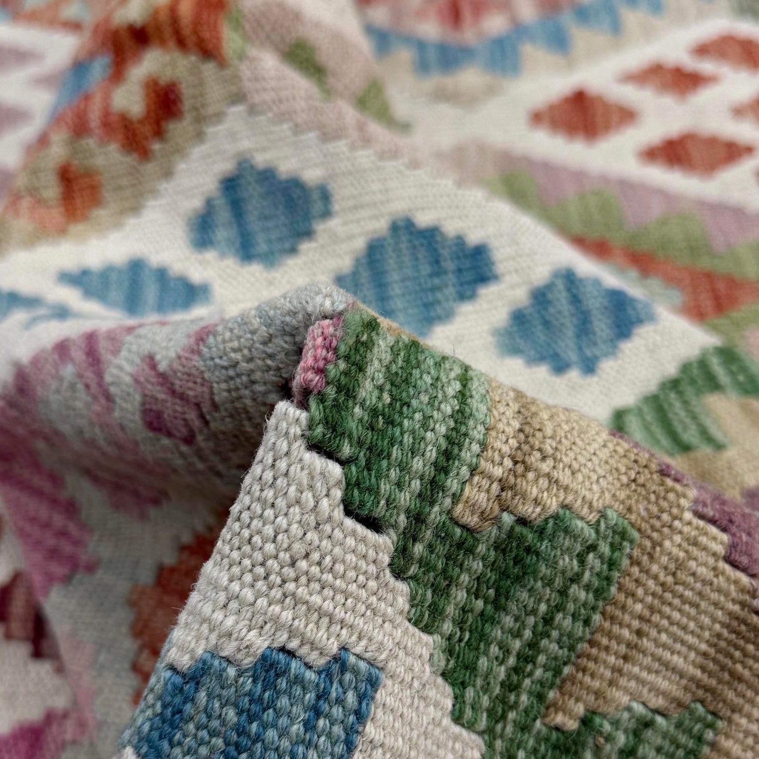 Handmade Multi Kilim Geometric 4x7 ft