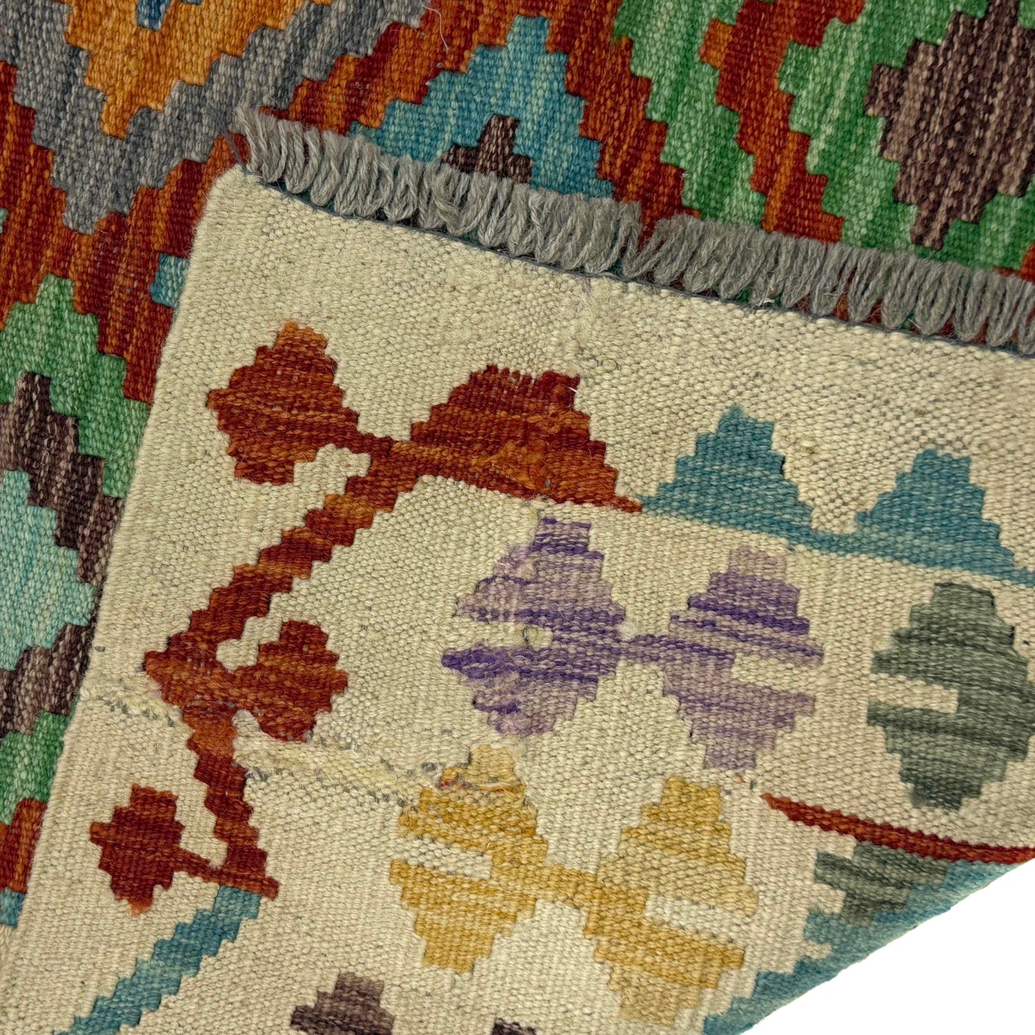 Handmade Multi Kilim Geometric 4x7 ft