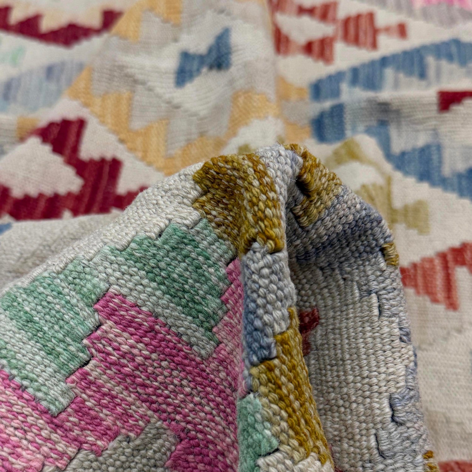 Handmade Multi Kilim Geometric 5x8 ft