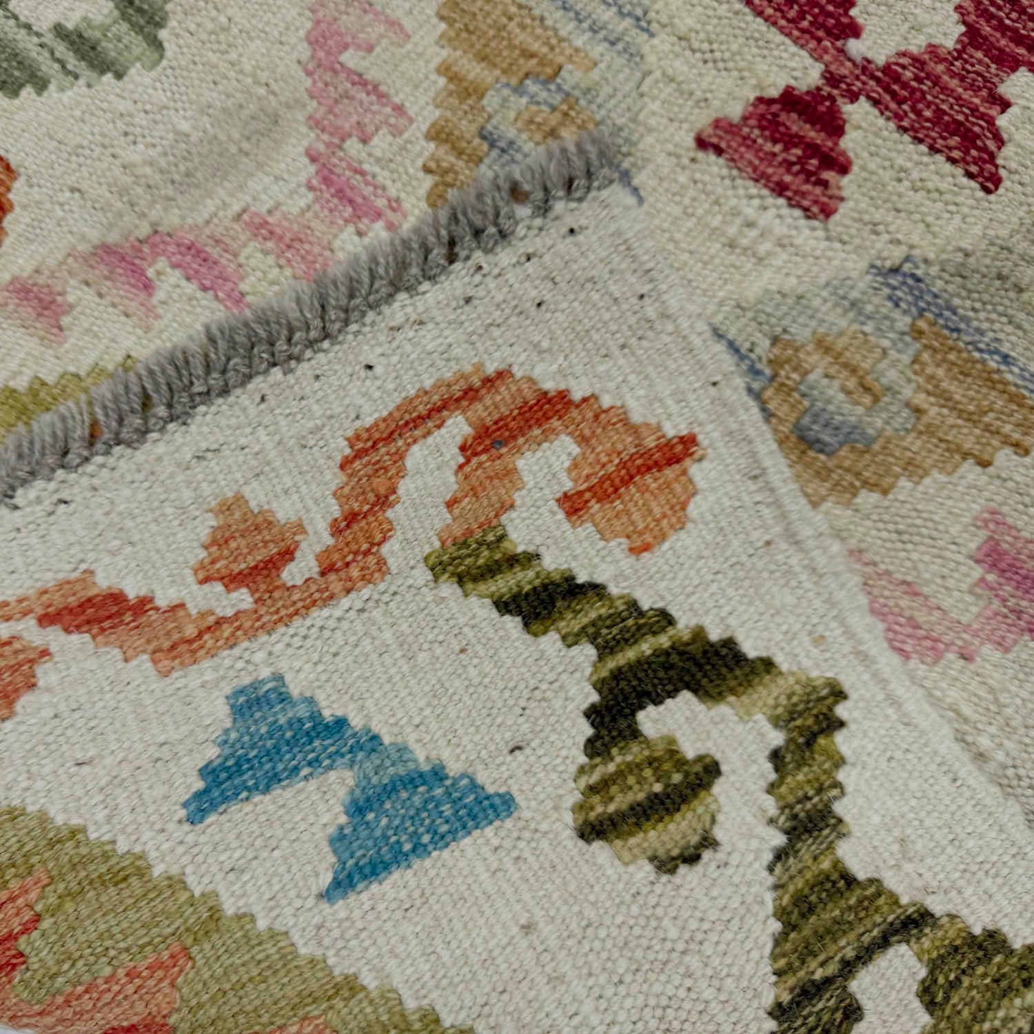 Handmade Multi Kilim Geometric 6' Runner