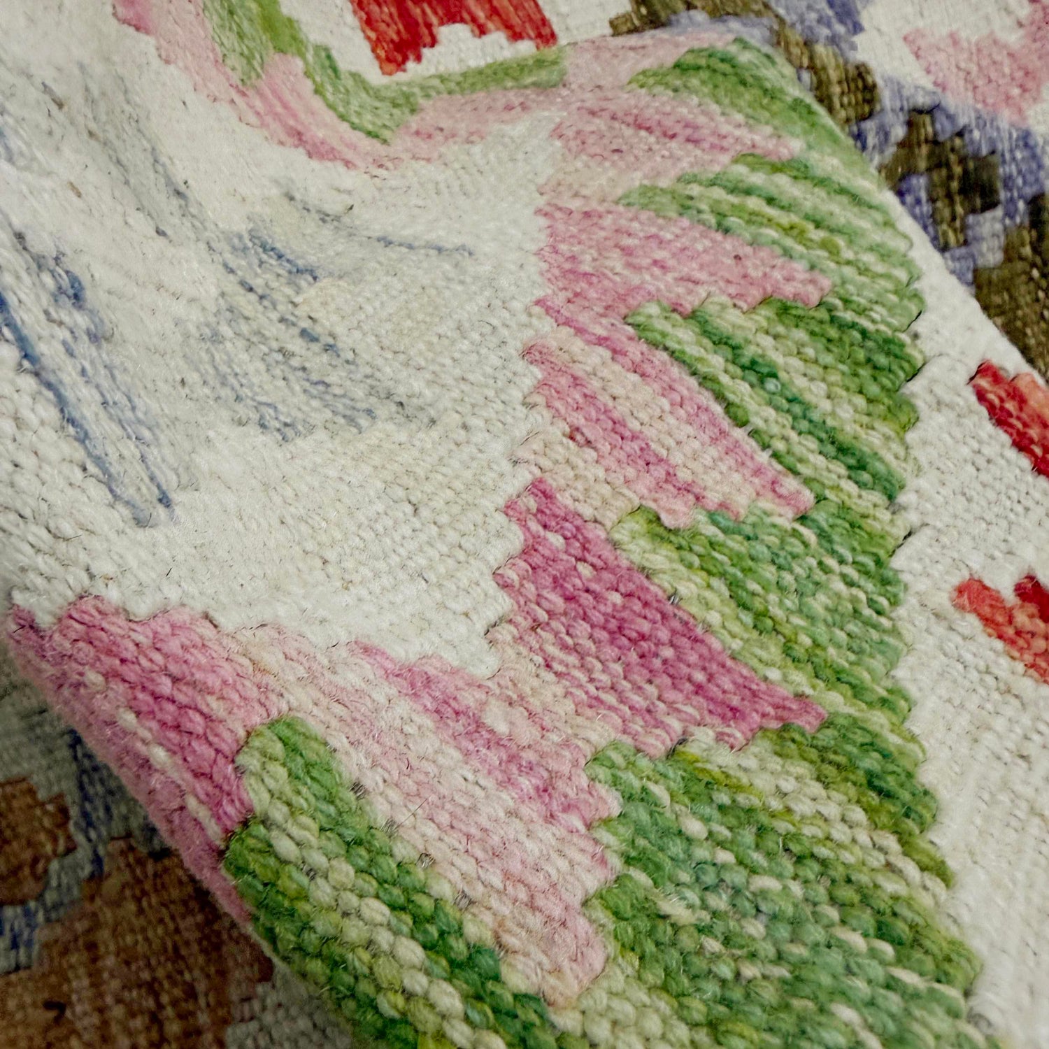 Handmade Multi Kilim Geometric 6' Runner