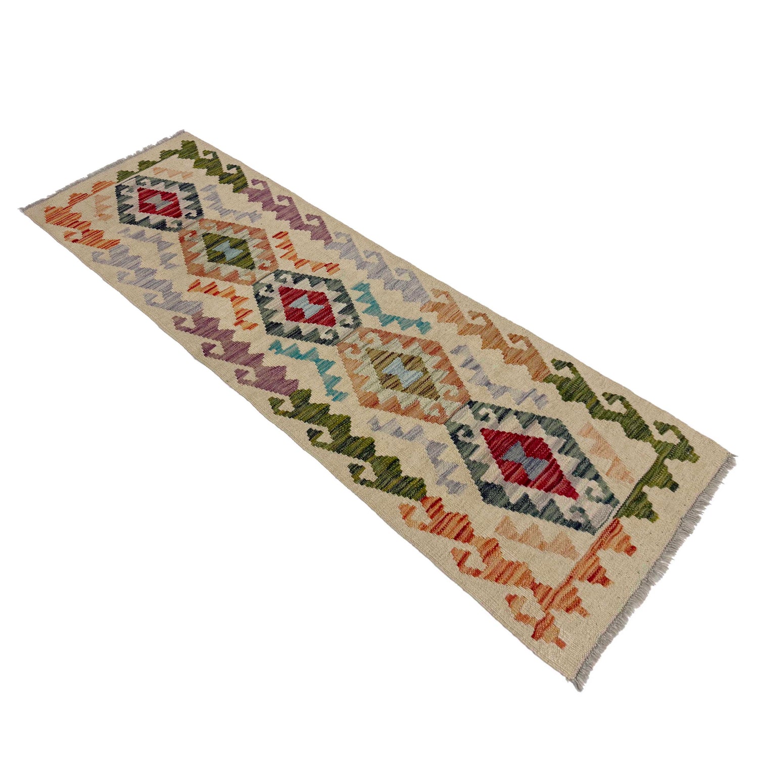 Handmade Multi Kilim Geometric 6' Runner