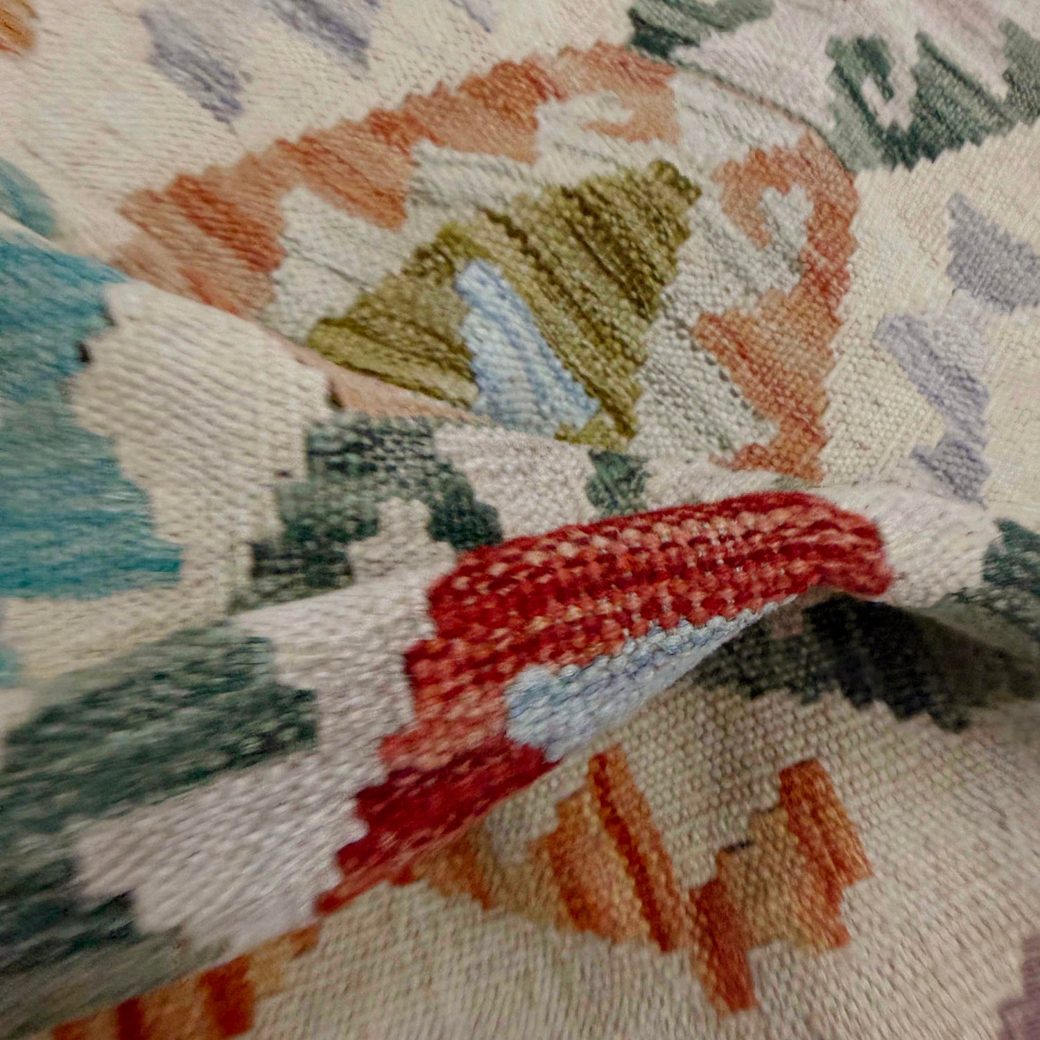 Handmade Multi Kilim Geometric 6' Runner