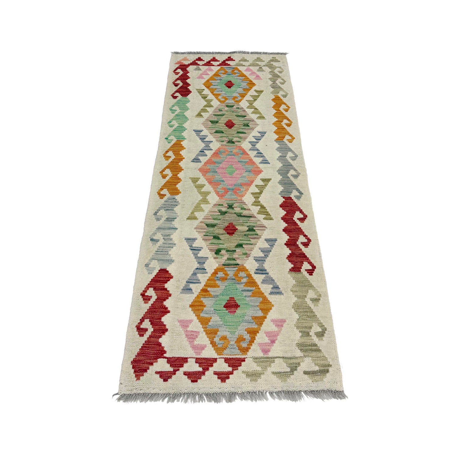 Handmade Multi Kilim Geometric 6' Runner