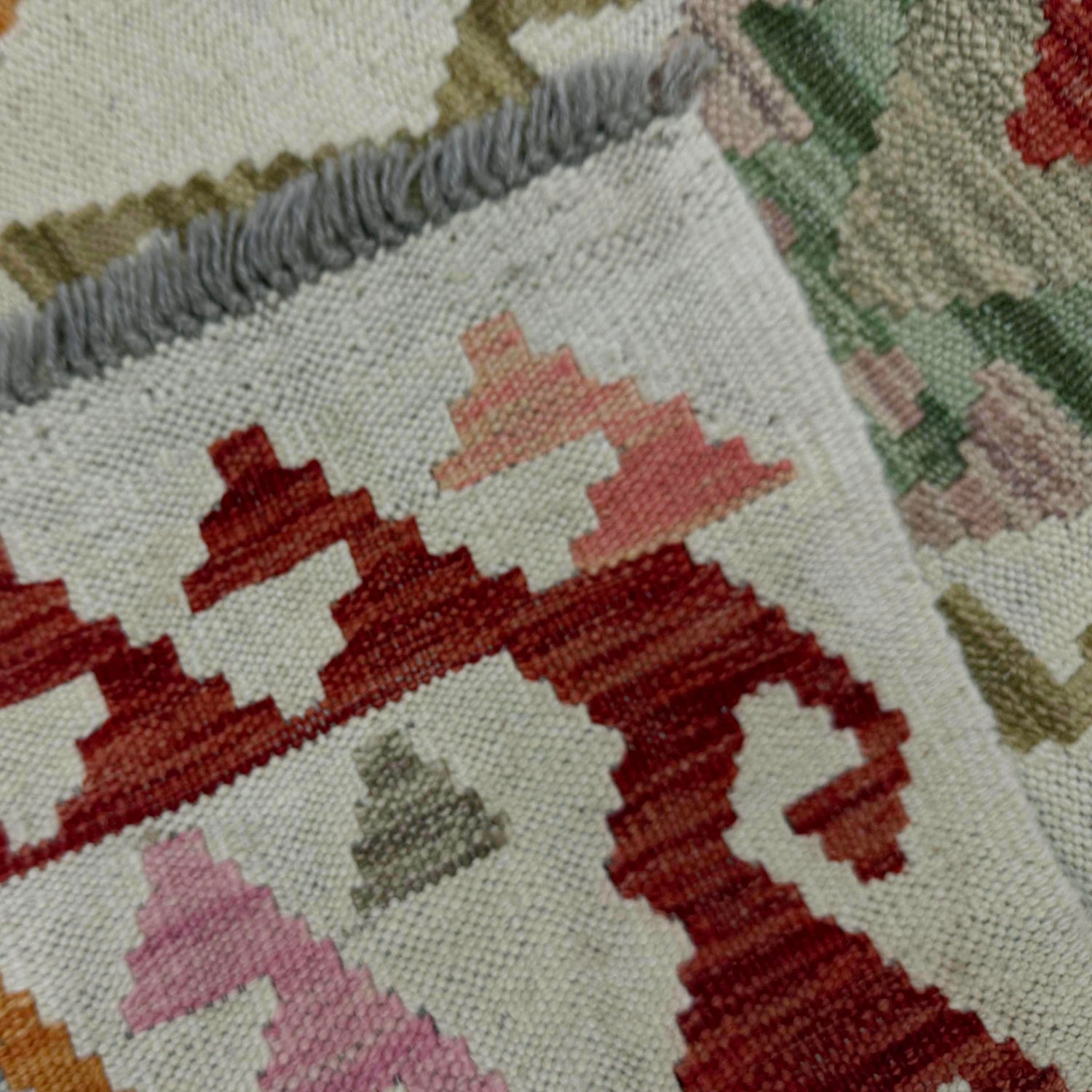 Handmade Multi Kilim Geometric 6' Runner