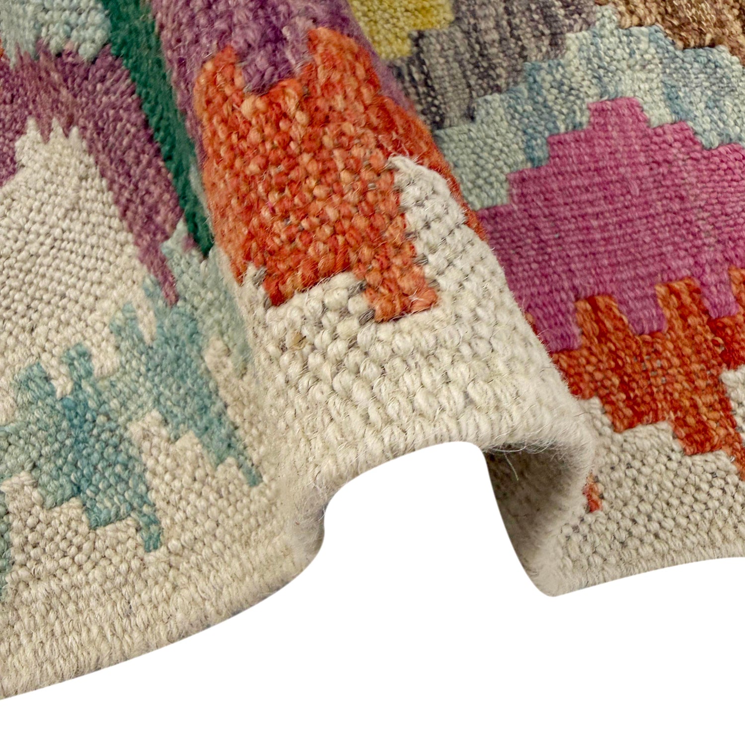 Handmade Multi Kilim Geometric 2x4 ft