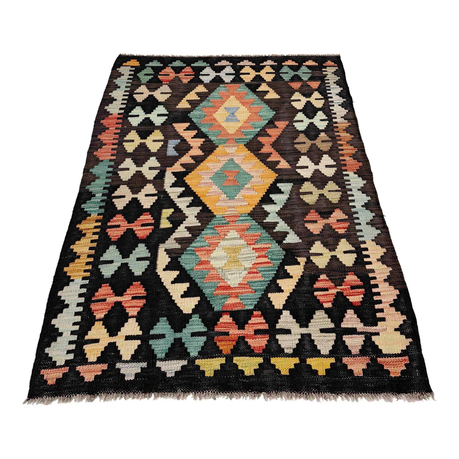 Handmade Multi Kilim Geometric 2x4 ft
