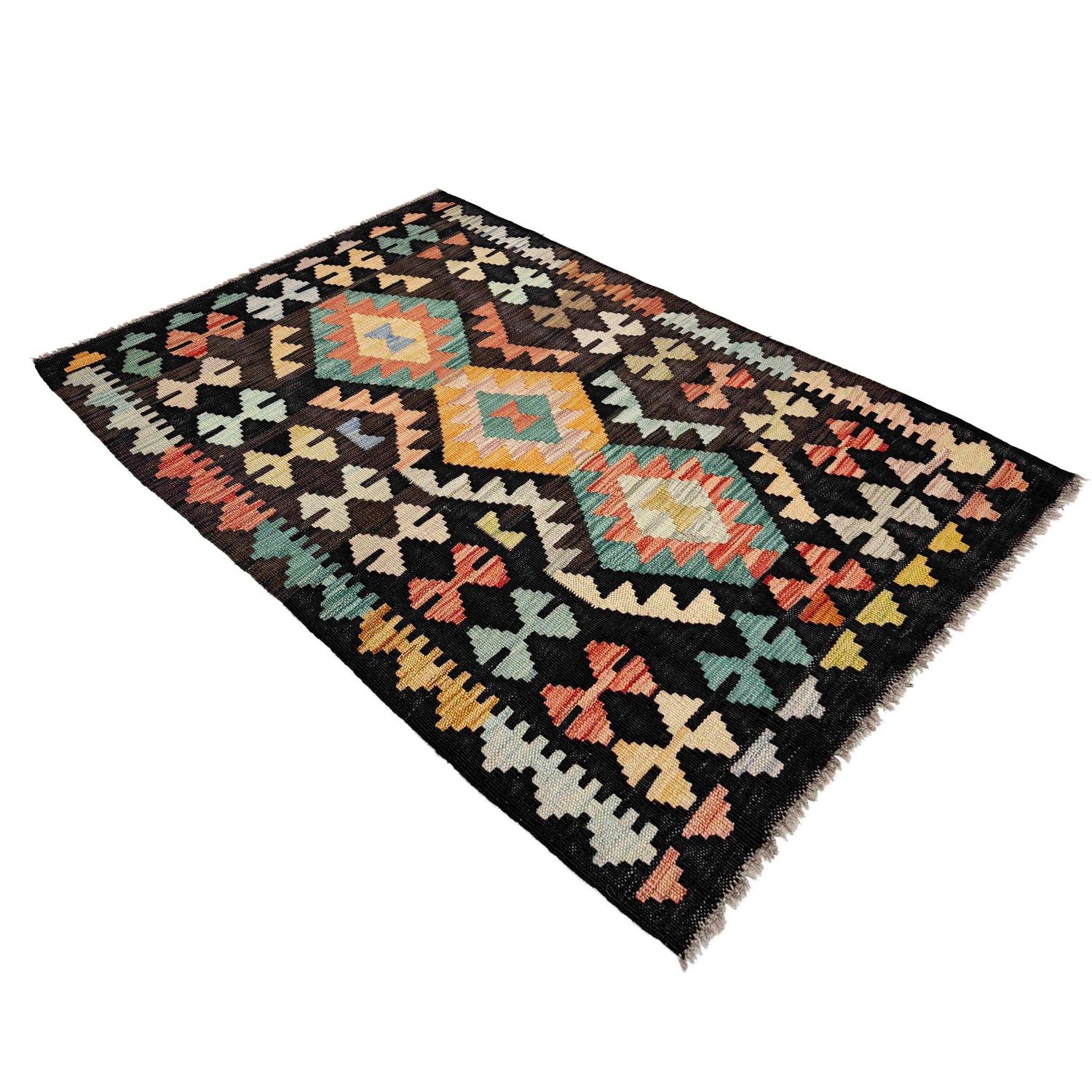 Handmade Multi Kilim Geometric 2x4 ft