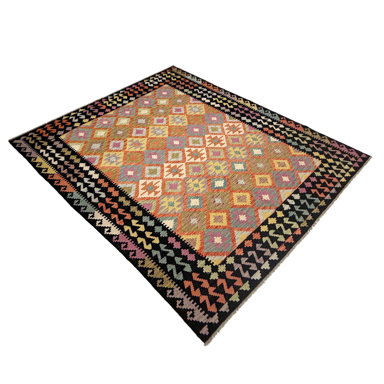 Handmade Multi Kilim Geometric 7x10 ft