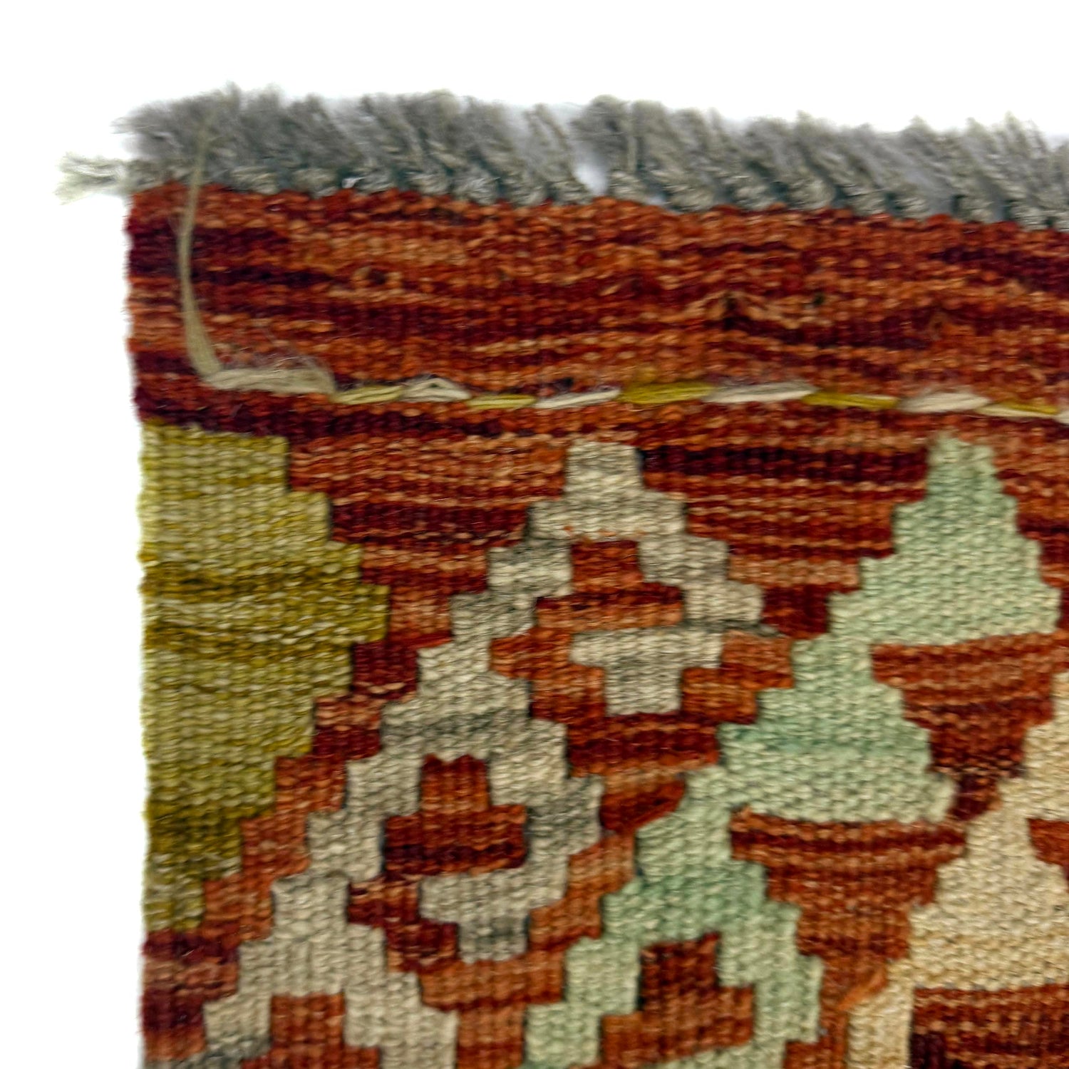 Handmade Multi Kilim Geometric 10' Runner