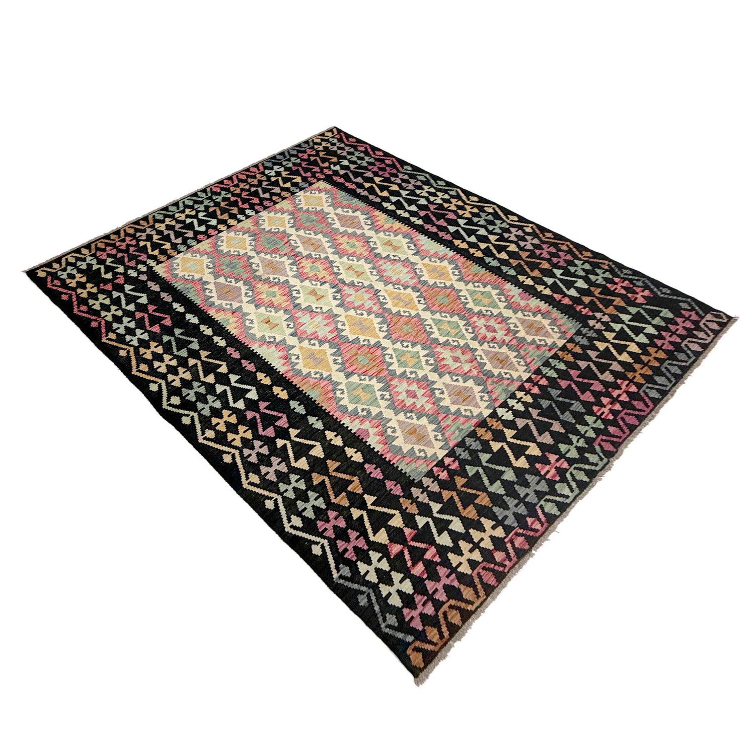 Handmade Multi Kilim Geometric 7x10 ft