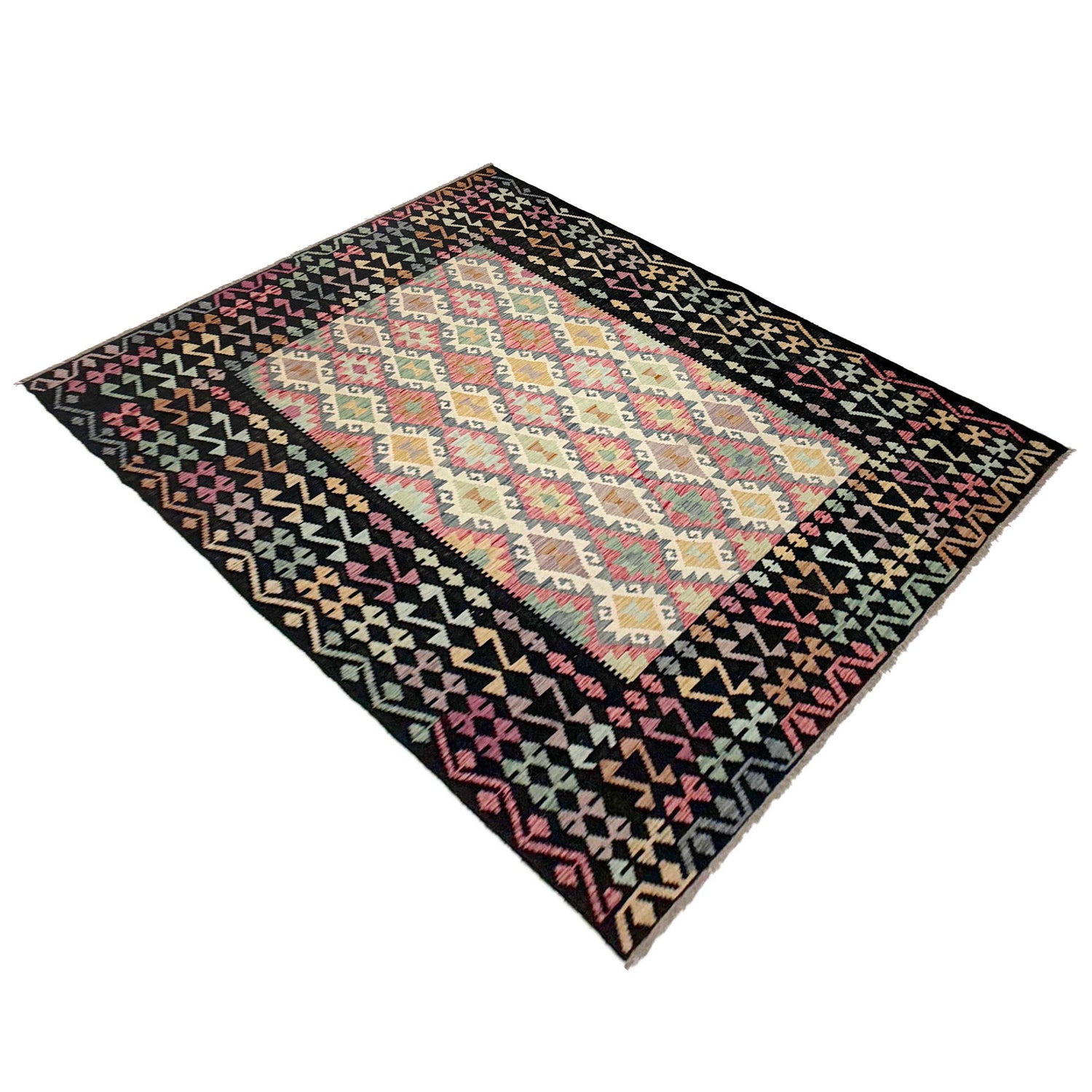 Handmade Multi Kilim Geometric 7x10 ft