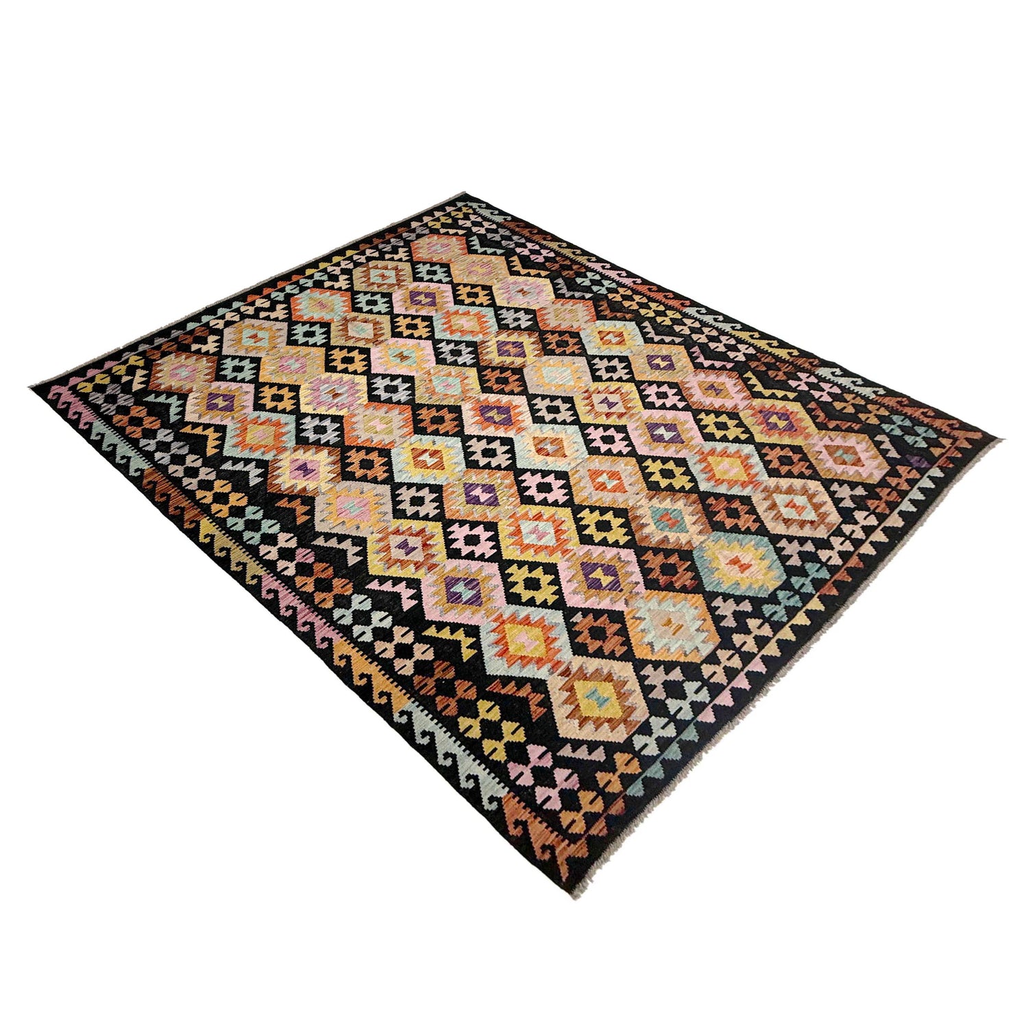 Handmade Multi Kilim Geometric 7x10 ft