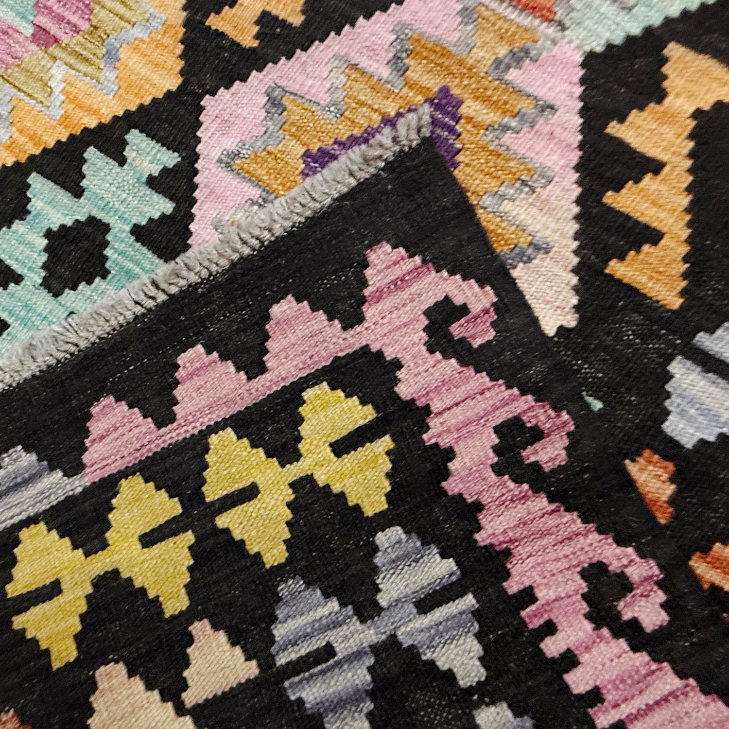 Handmade Multi Kilim Geometric 7x10 ft