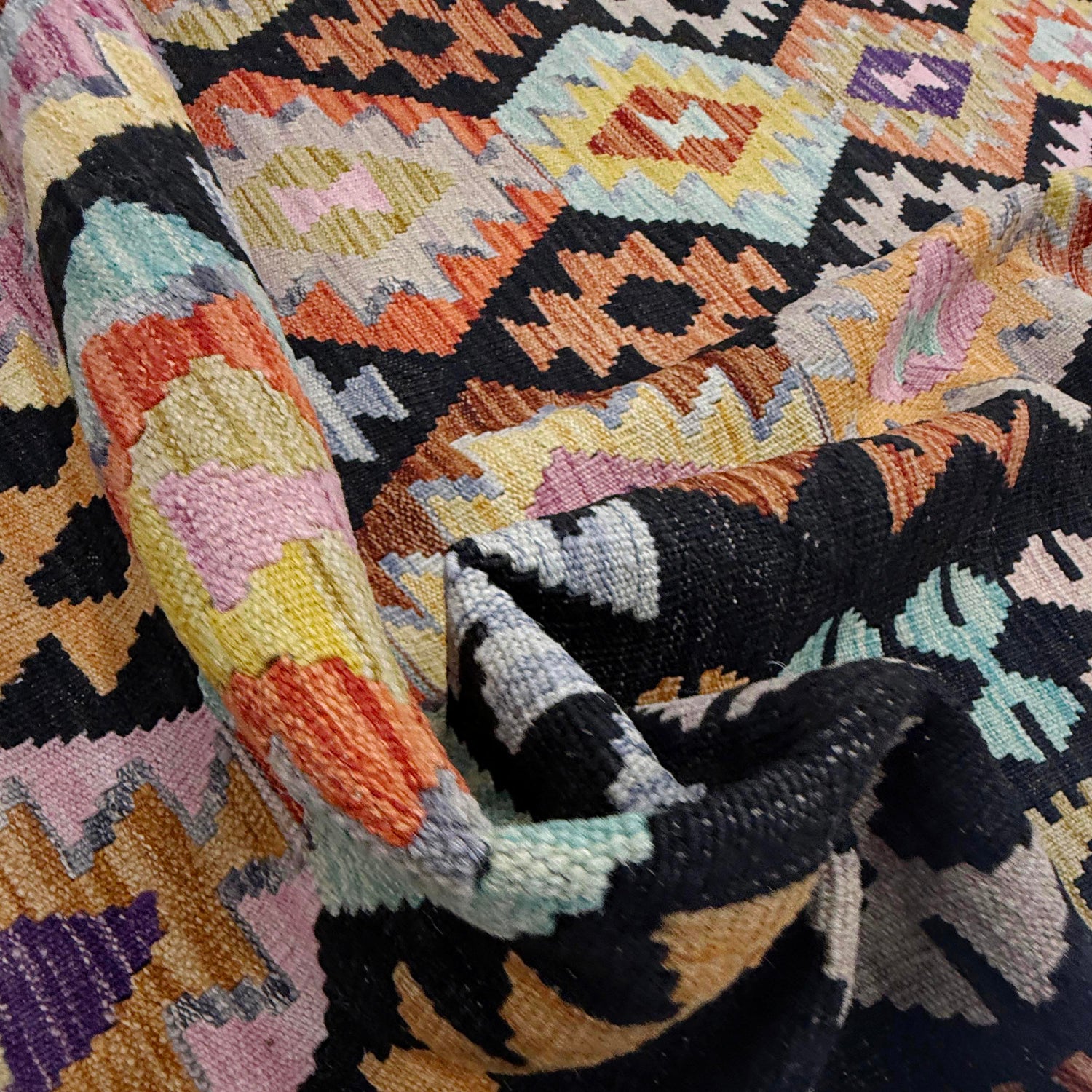 Handmade Multi Kilim Geometric 7x10 ft