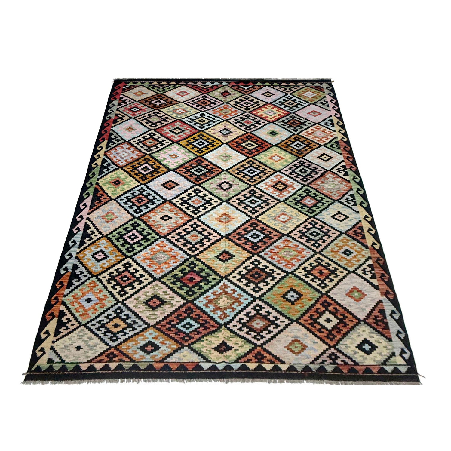 Handmade Multi Kilim Geometric 7x10 ft