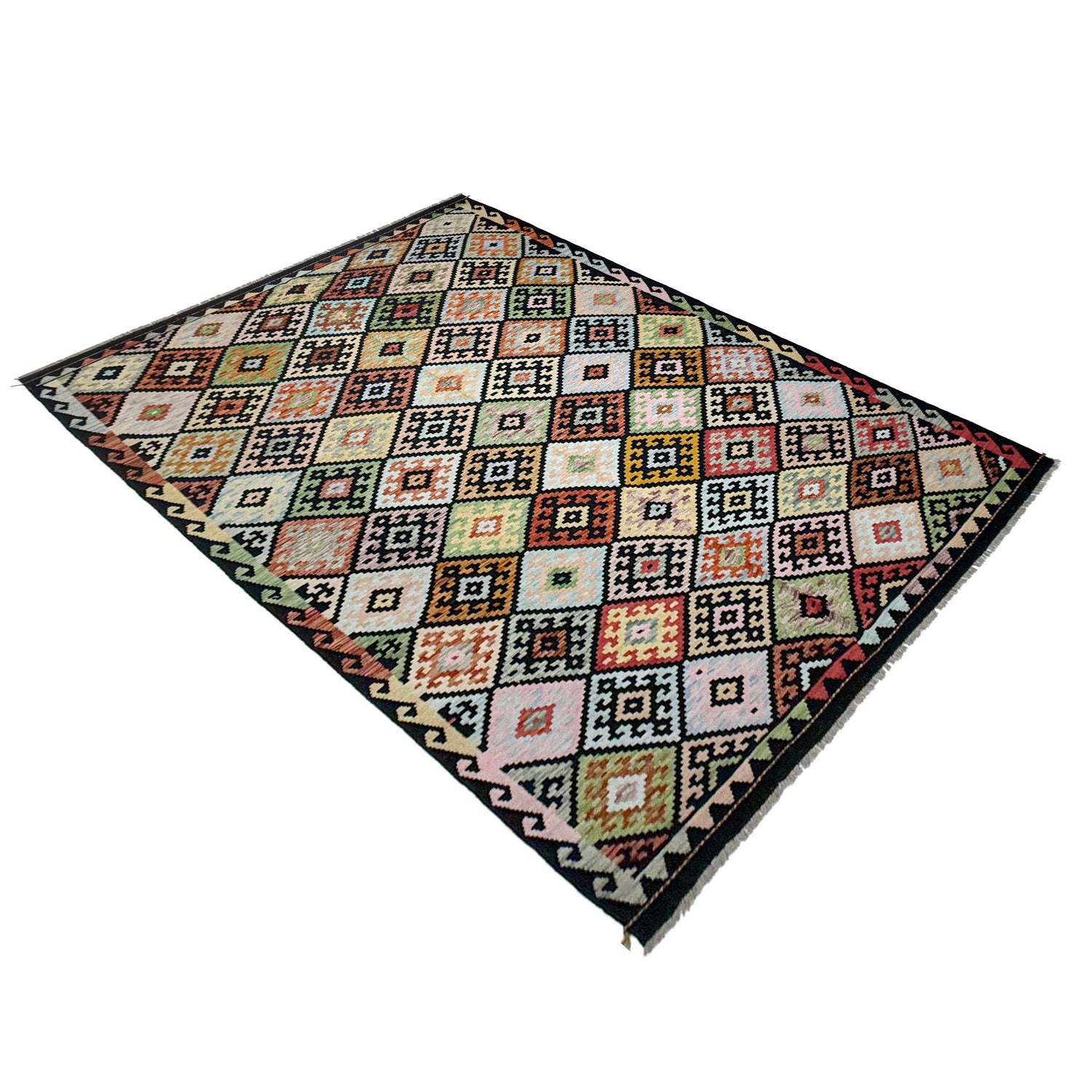 Handmade Multi Kilim Geometric 7x10 ft