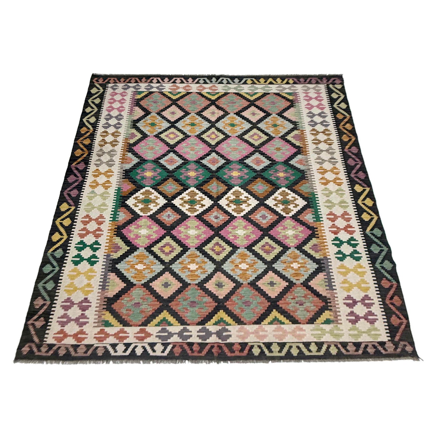 Handmade Multi Kilim Geometric 7x10 ft