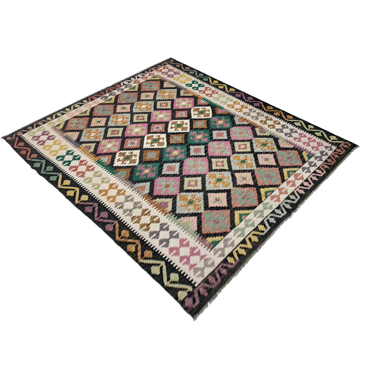 Handmade Multi Kilim Geometric 7x10 ft