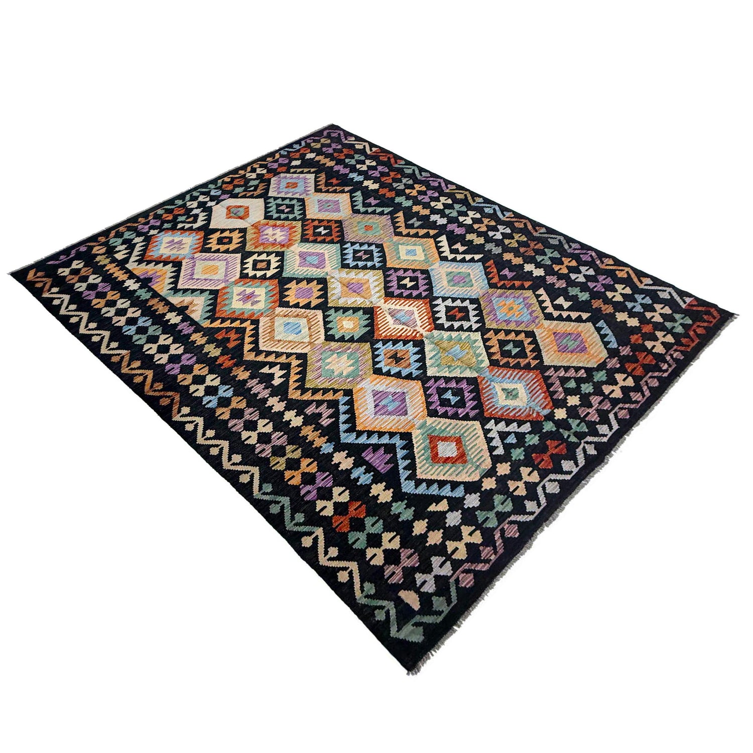 Handmade Multi Kilim Geometric 7x10 ft
