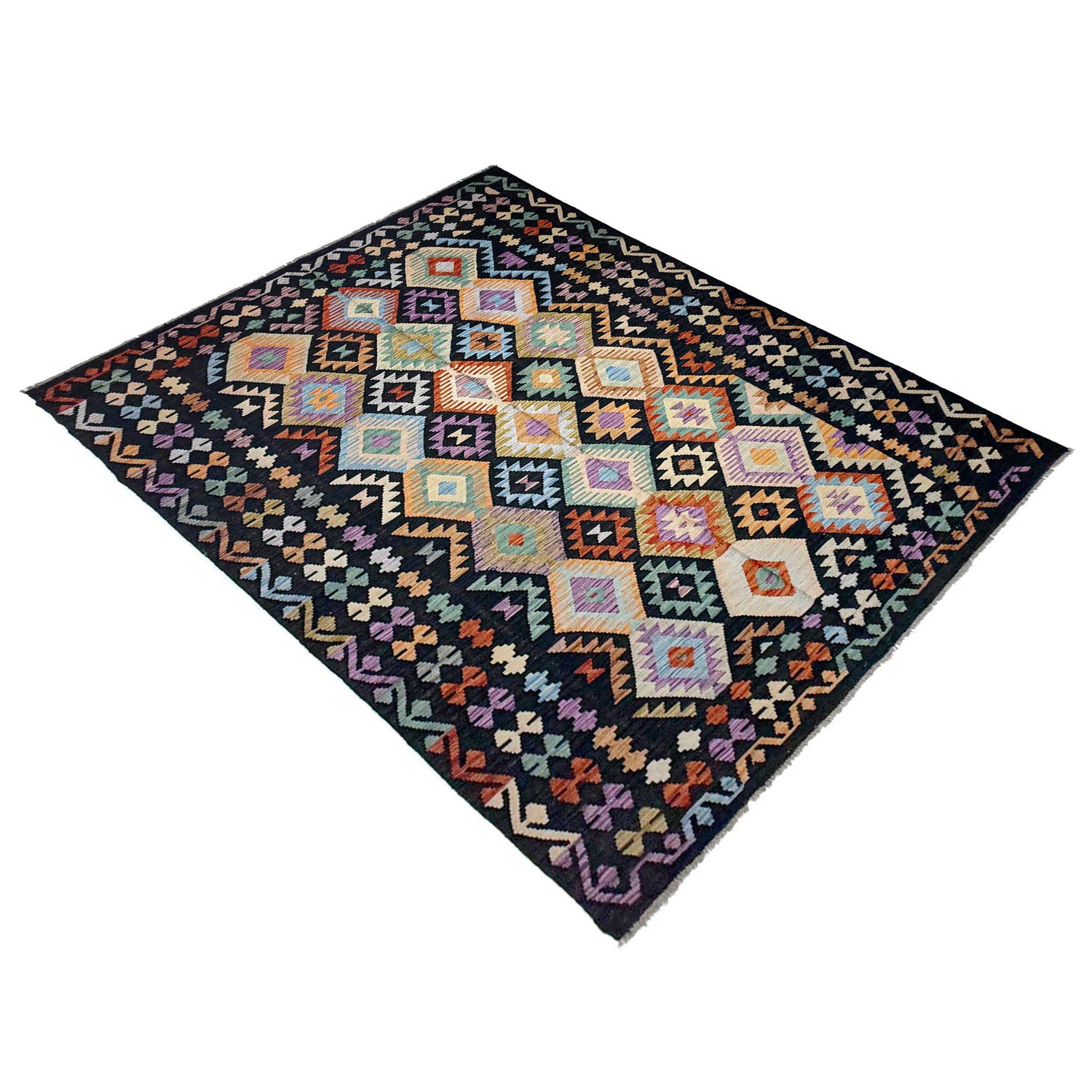 Handmade Multi Kilim Geometric 7x10 ft