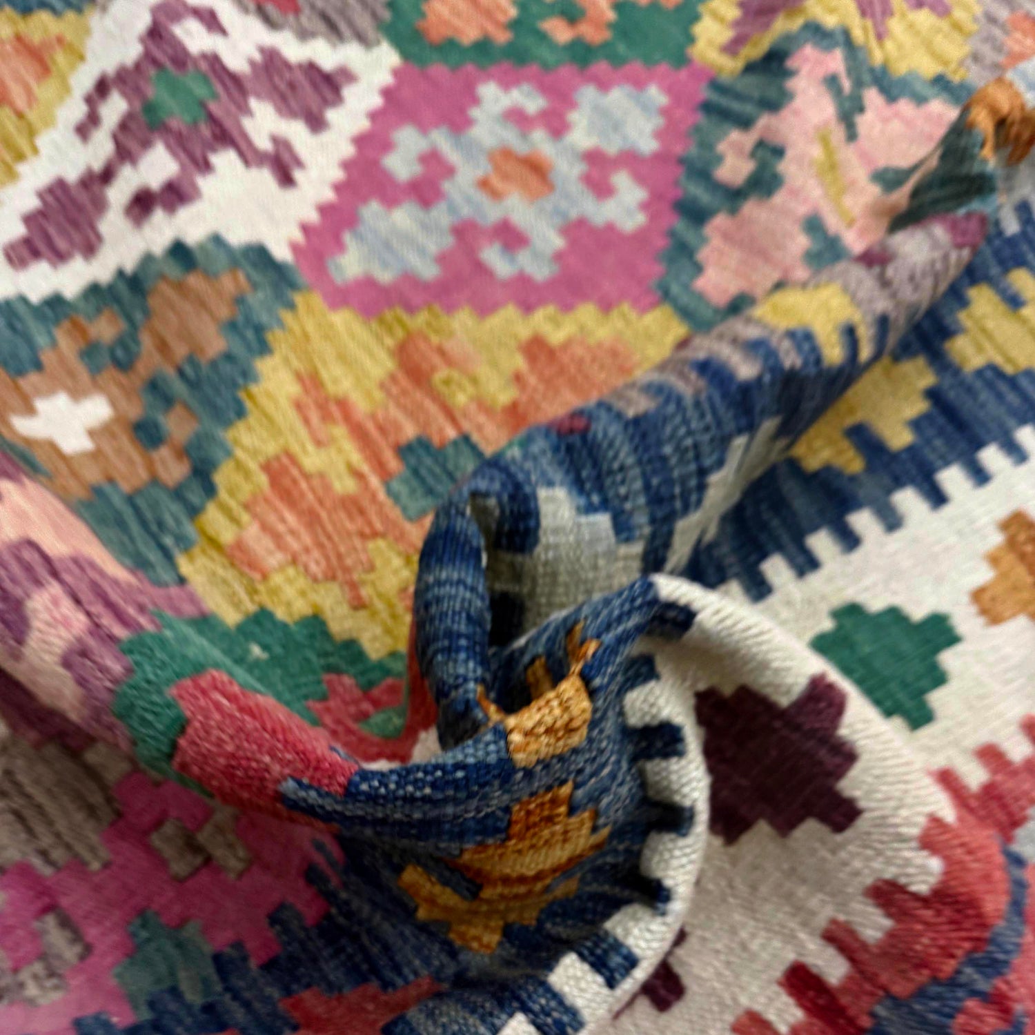 Handmade Multi Kilim Geometric 7x10 ft