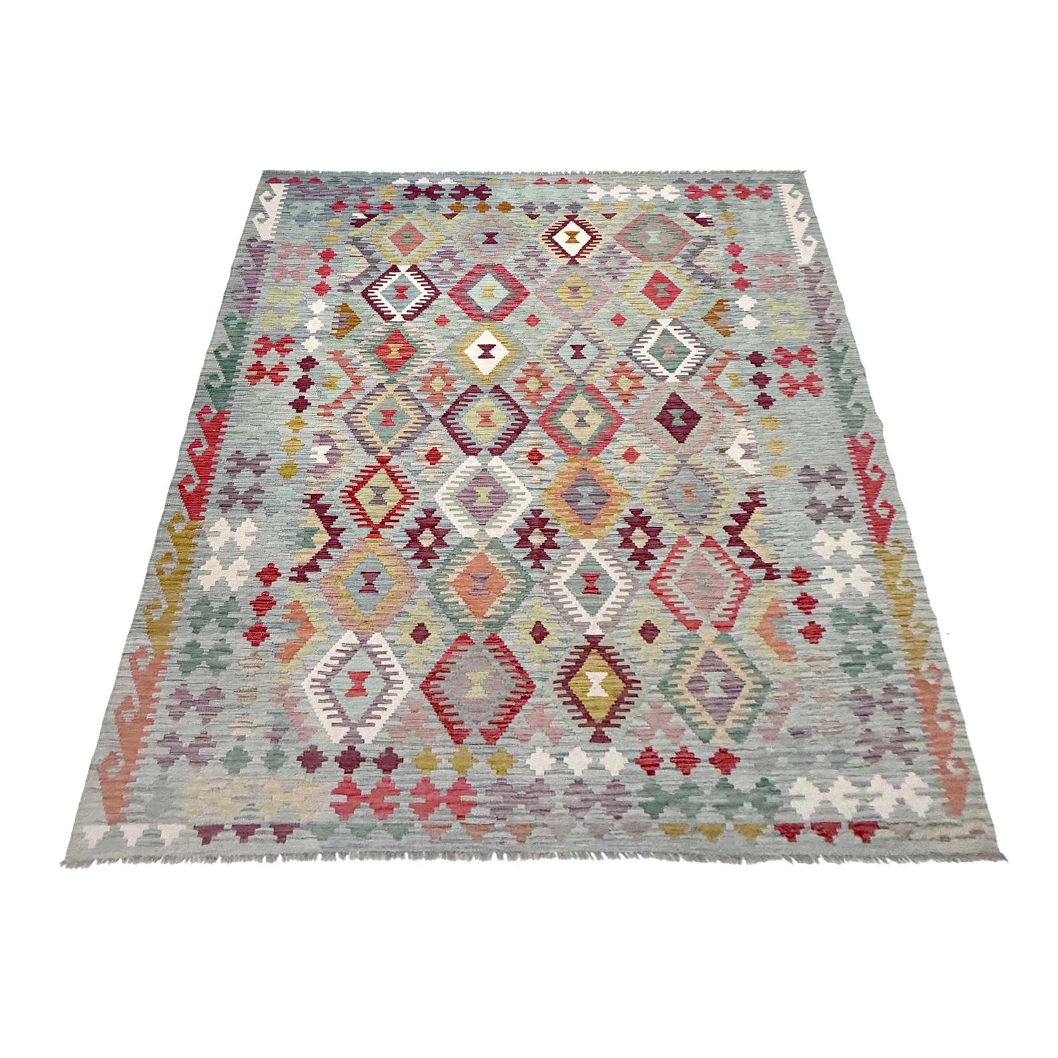 Handmade Multi Kilim Geometric 7x10 ft