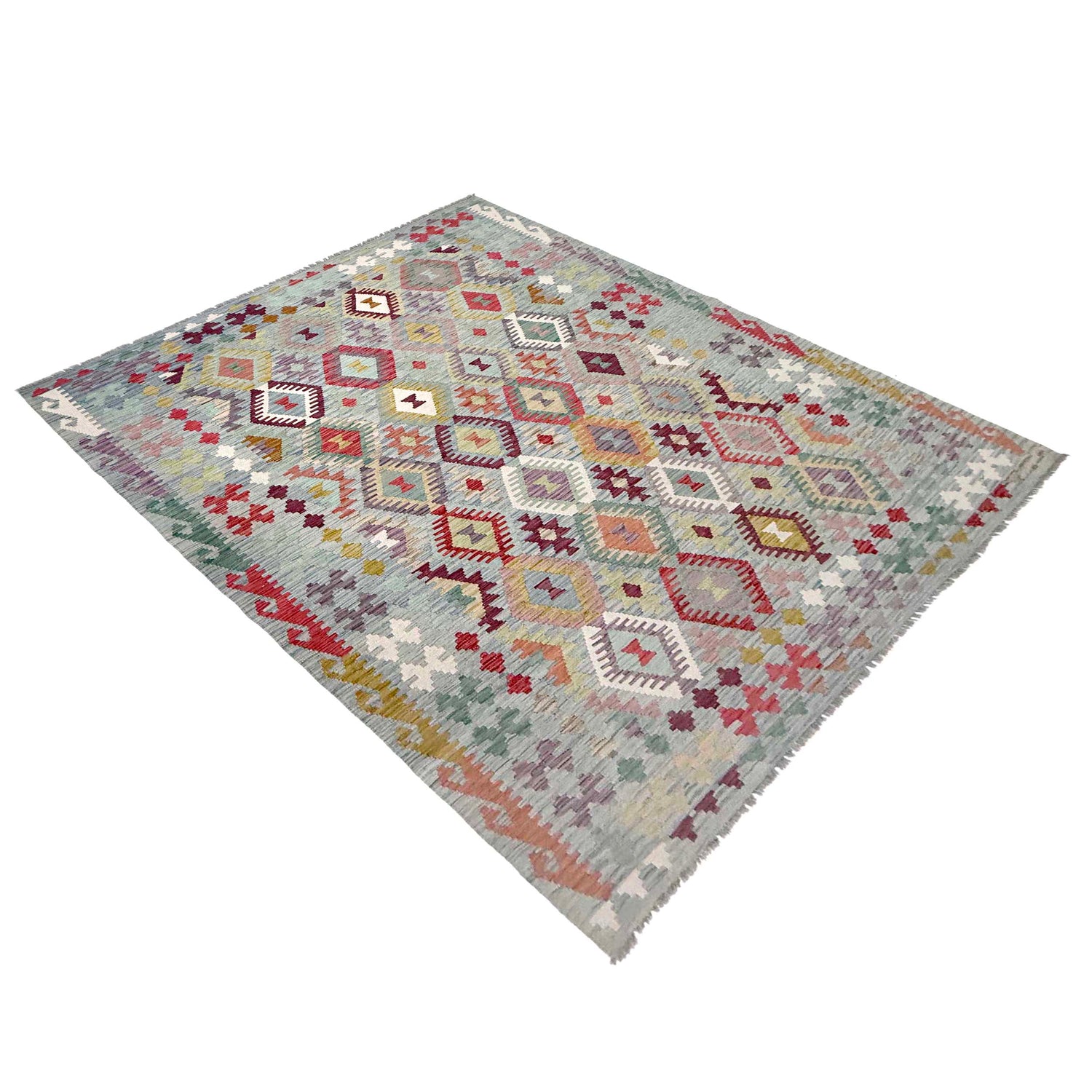 Handmade Multi Kilim Geometric 7x10 ft