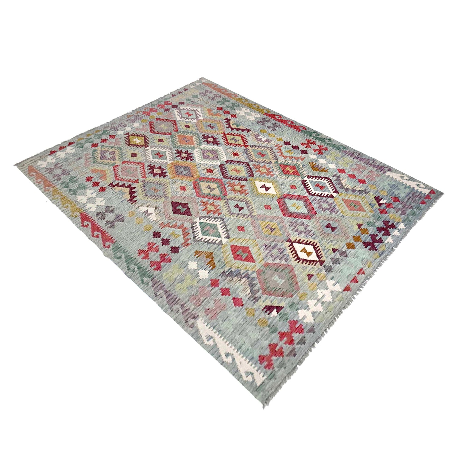 Handmade Multi Kilim Geometric 7x10 ft