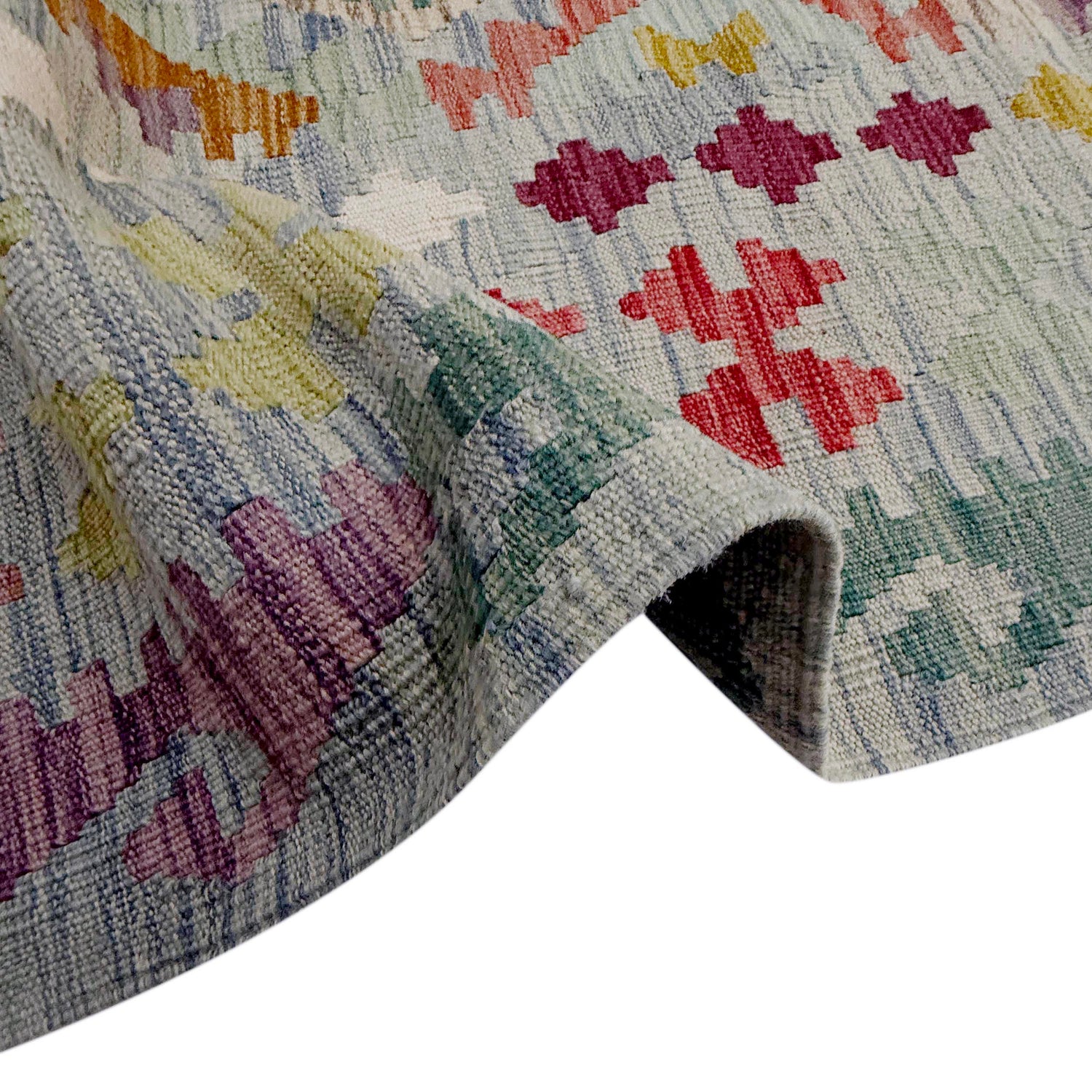 Handmade Multi Kilim Geometric 7x10 ft