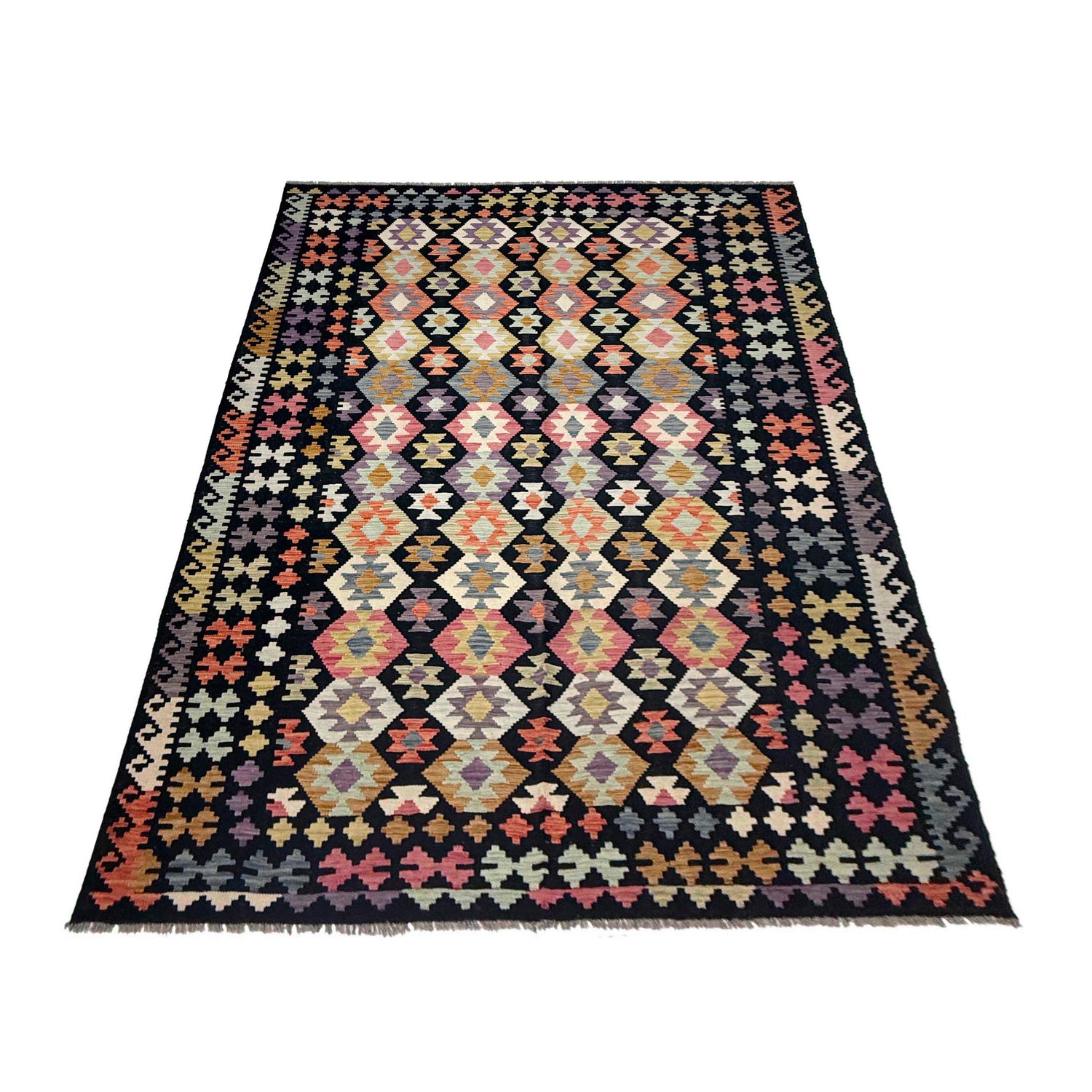 Handmade Multi Kilim Geometric 7x10 ft