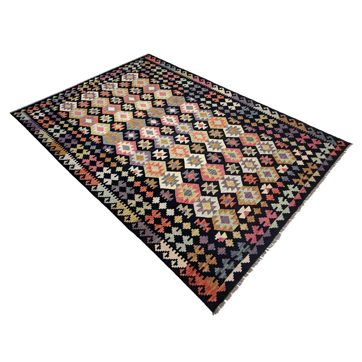 Handmade Multi Kilim Geometric 7x10 ft
