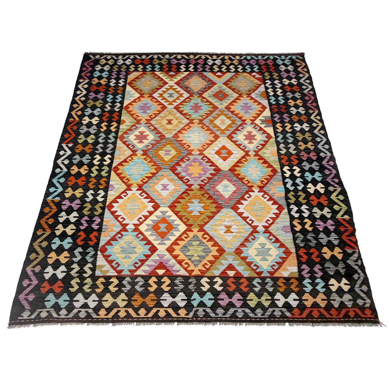 Handmade Multi Kilim Geometric 7x10 ft