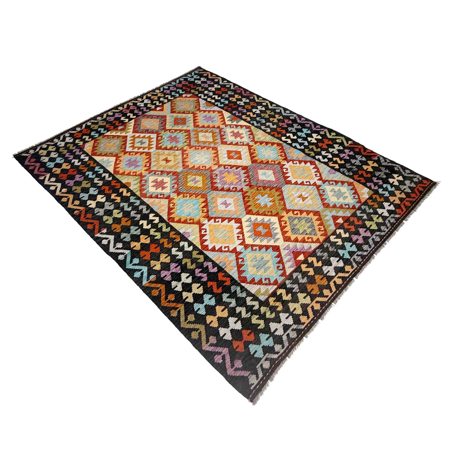 Handmade Multi Kilim Geometric 7x10 ft