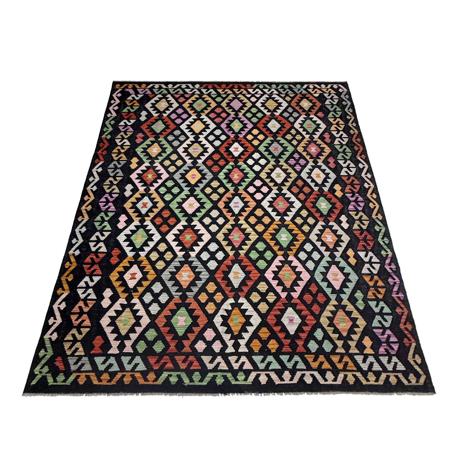 Handmade Multi Kilim Geometric 7x10 ft