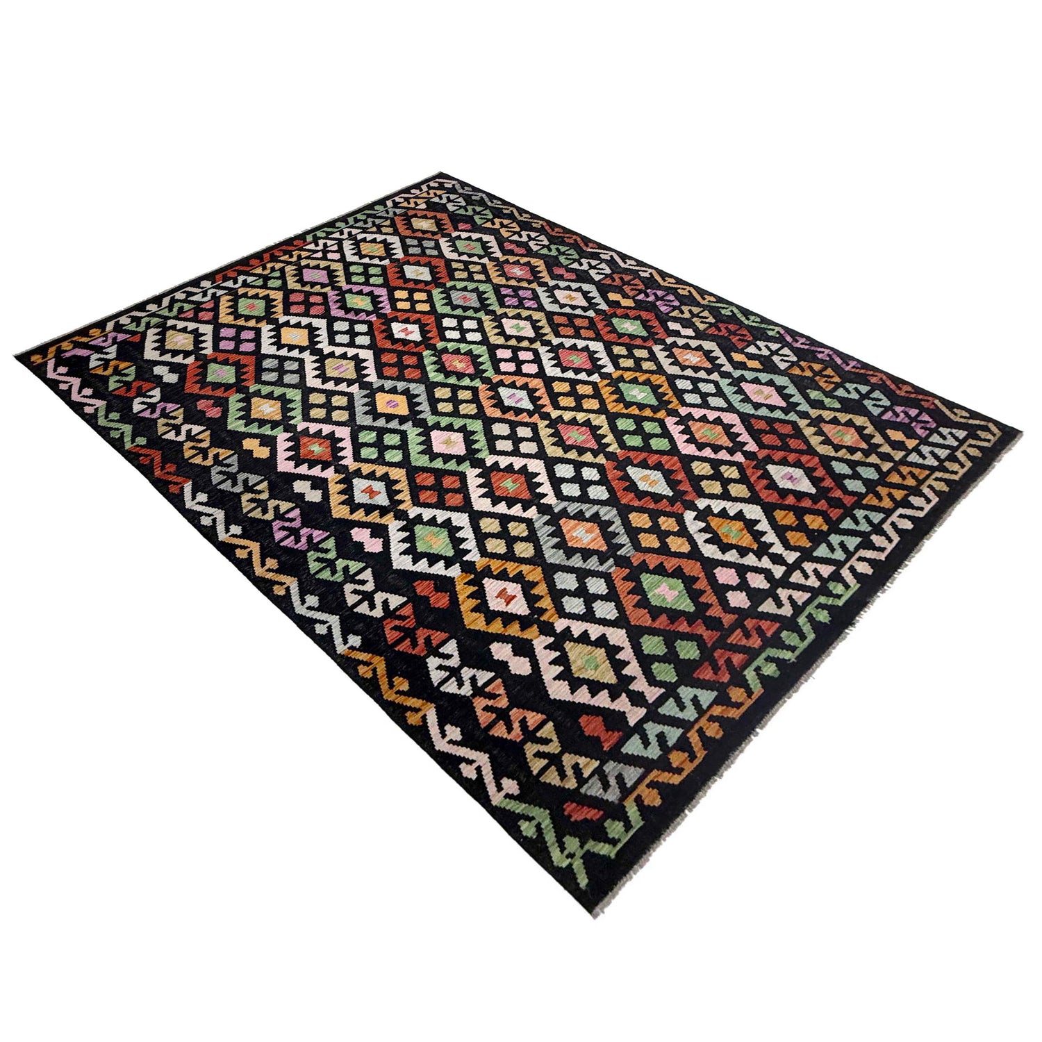 Handmade Multi Kilim Geometric 7x10 ft