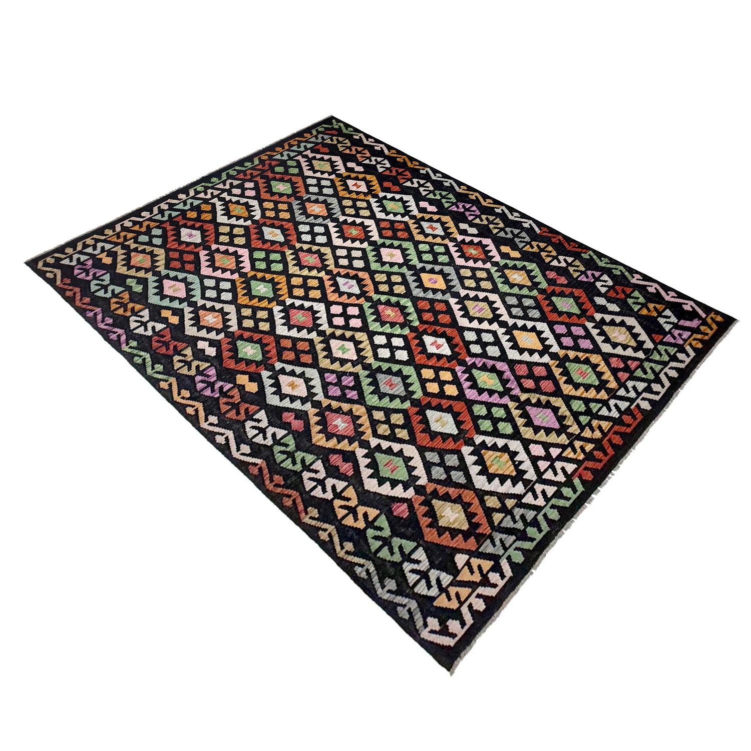 Handmade Multi Kilim Geometric 7x10 ft