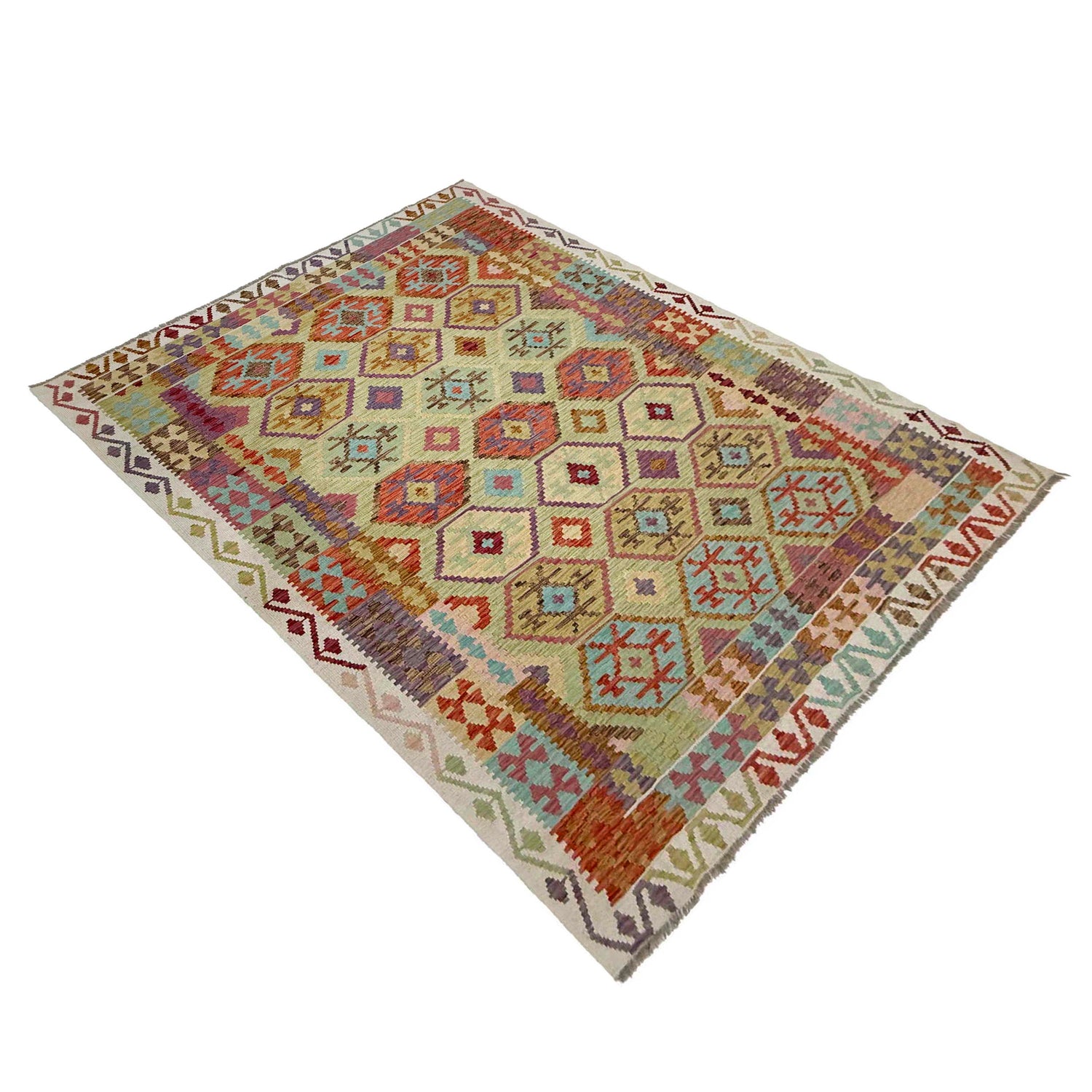 Handmade Multi Kilim Geometric 7x10 ft