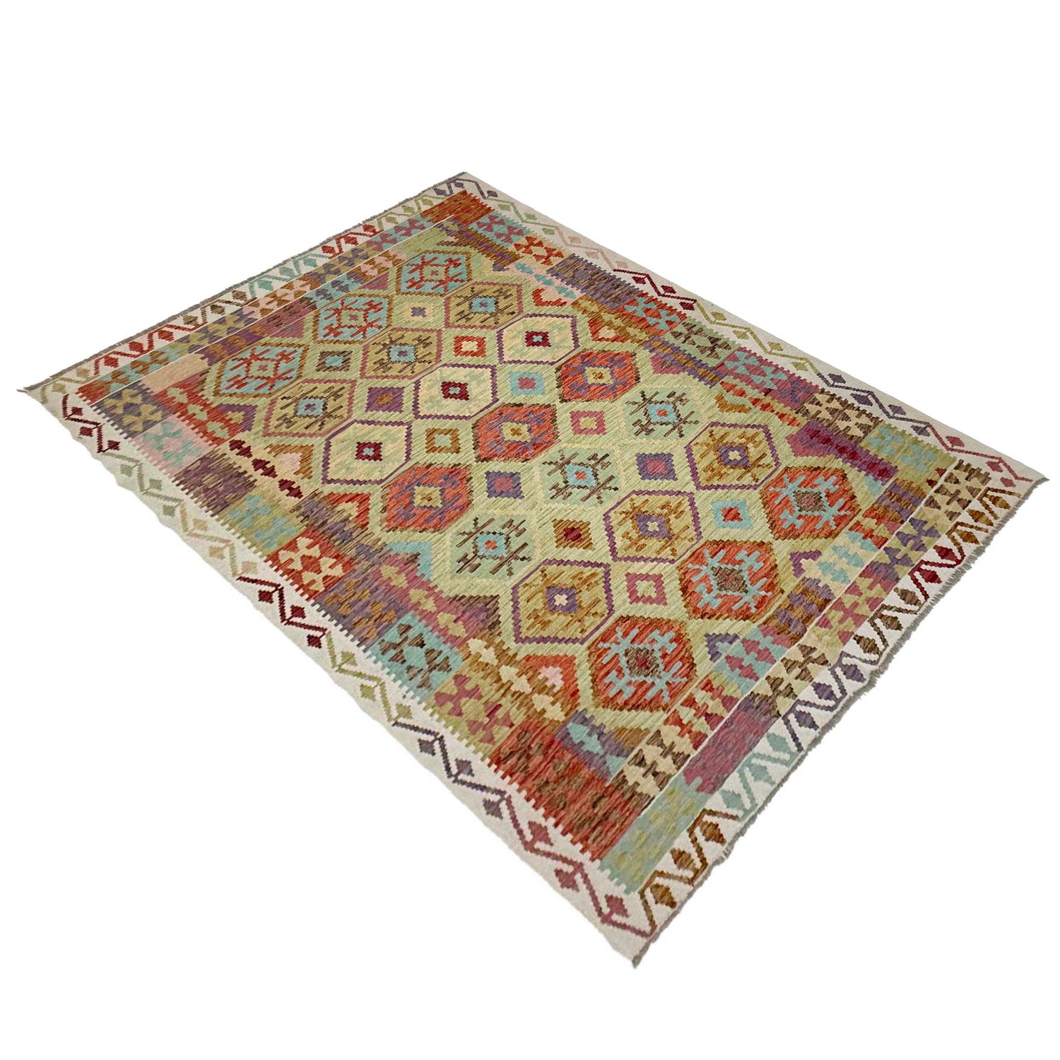Handmade Multi Kilim Geometric 7x10 ft