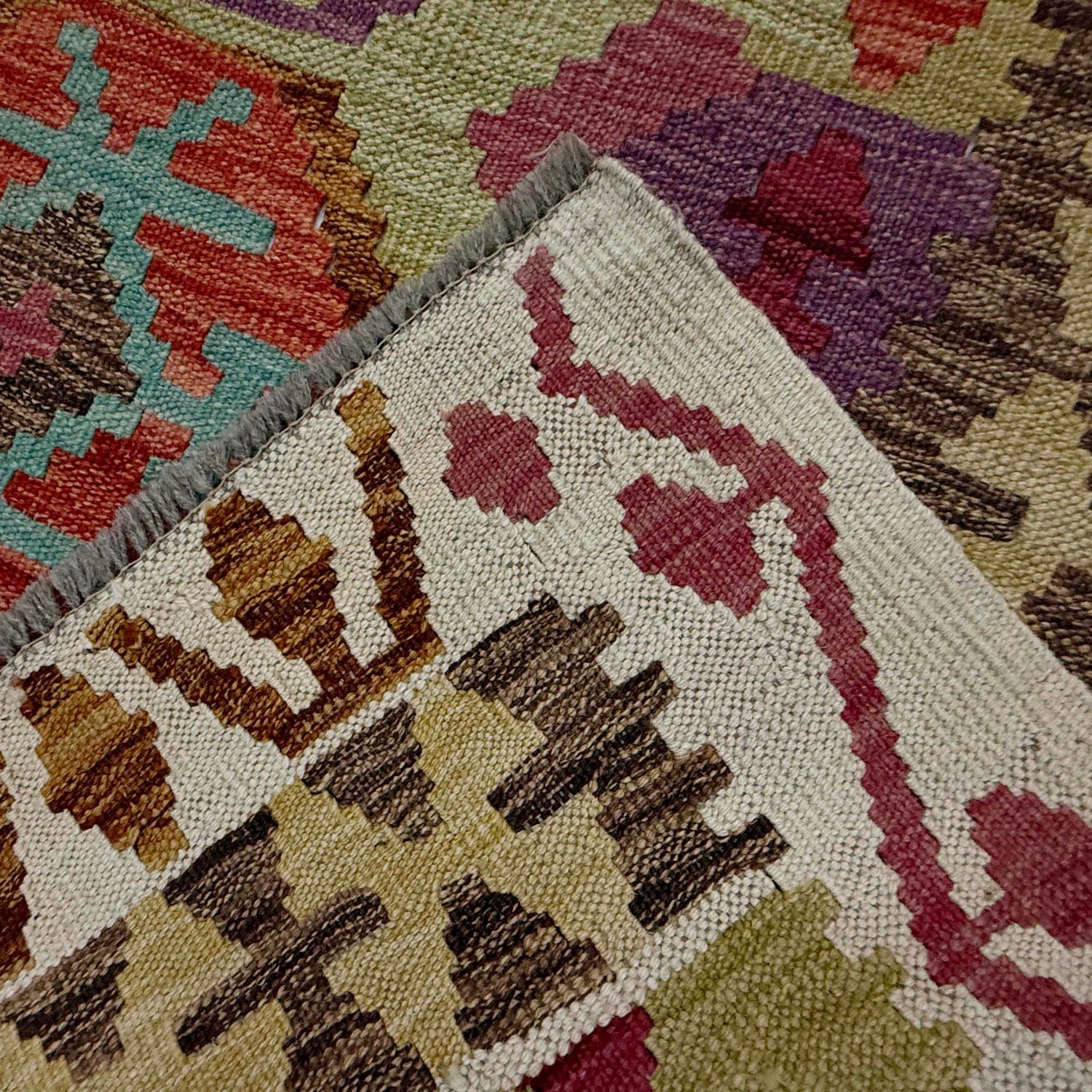 Handmade Multi Kilim Geometric 7x10 ft