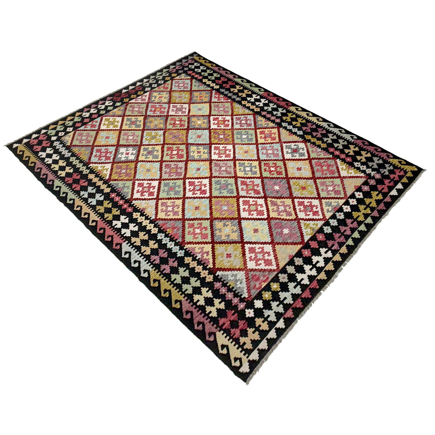 Handmade Multi Kilim Geometric 7x10 ft