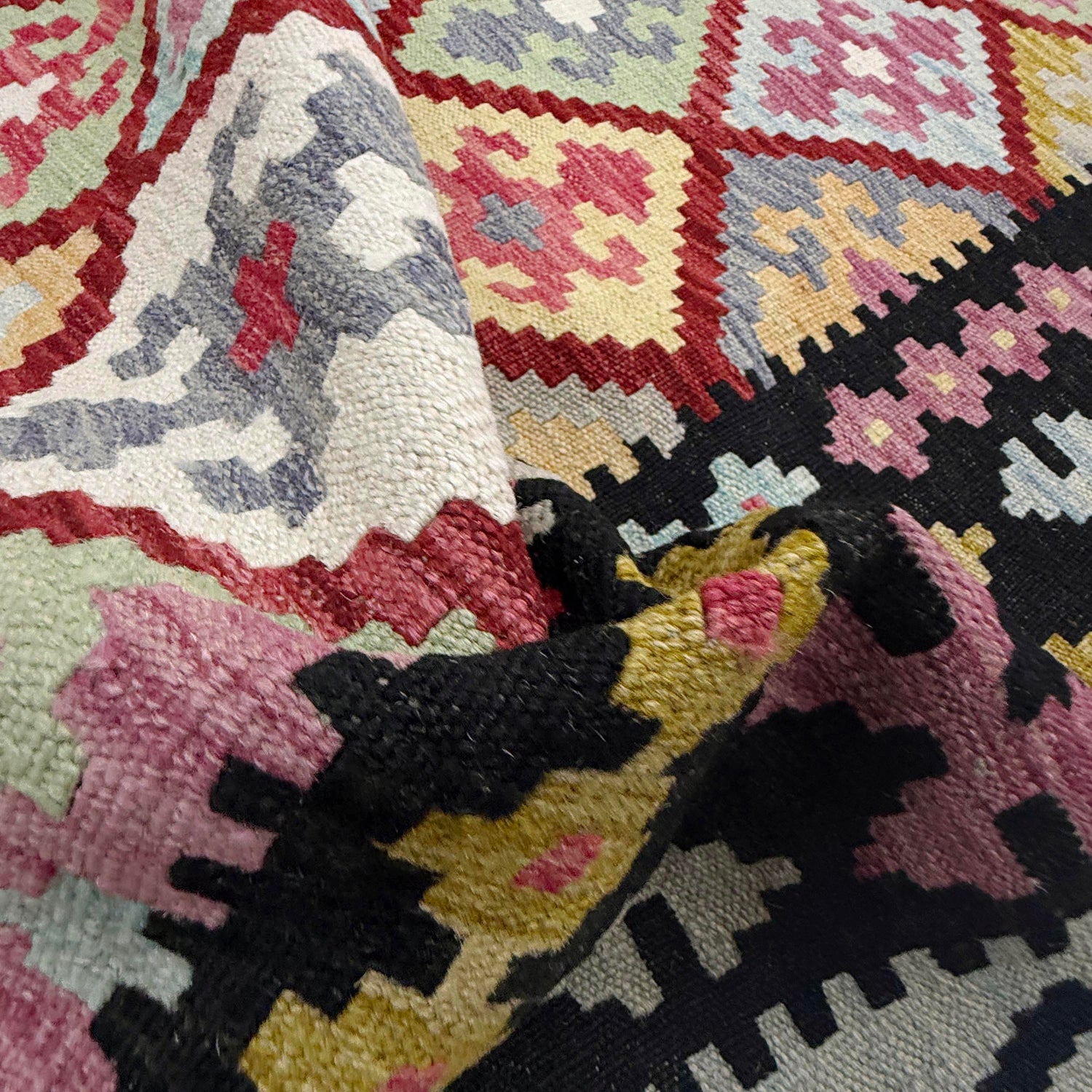 Handmade Multi Kilim Geometric 7x10 ft