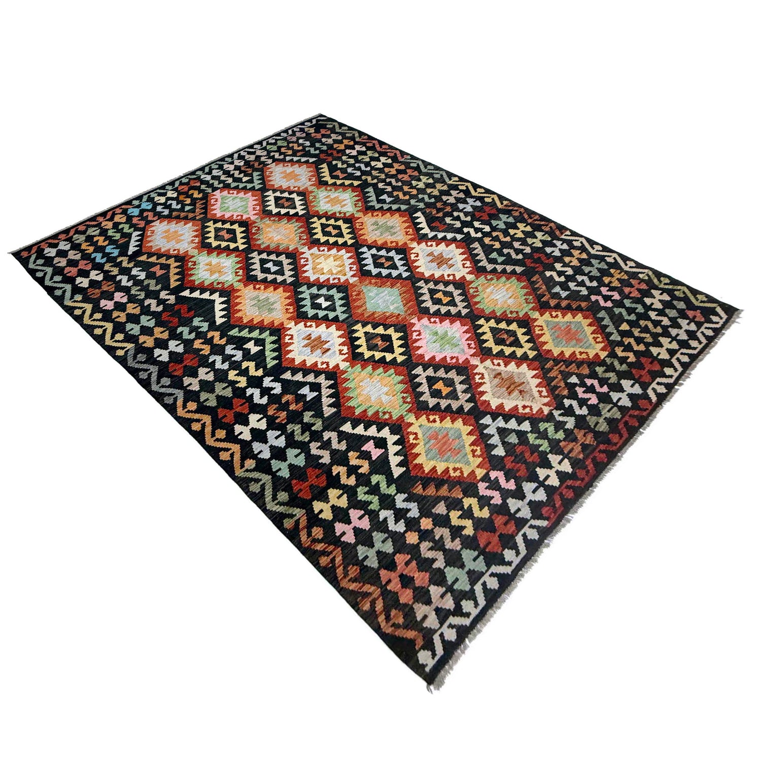 Handmade Multi Kilim Geometric 7x10 ft