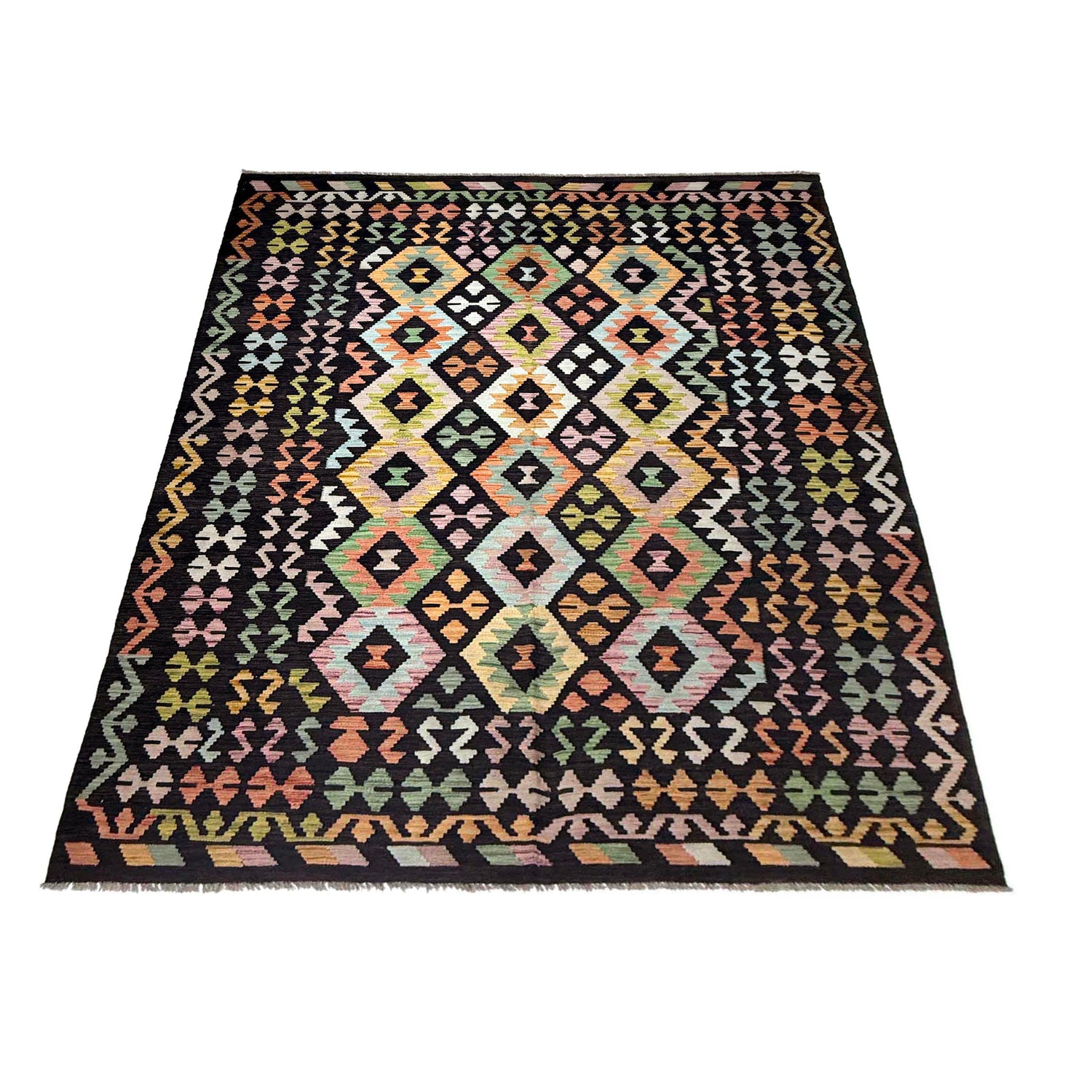 Handmade Multi Kilim Geometric 7x10 ft
