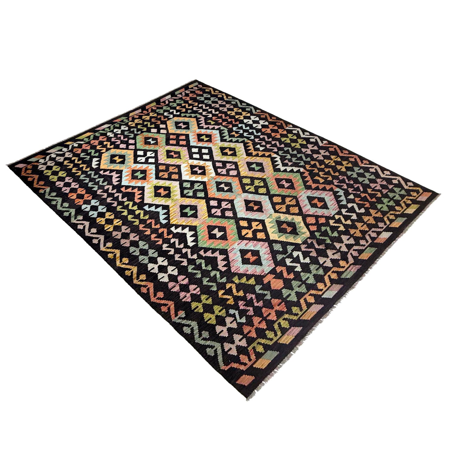 Handmade Multi Kilim Geometric 7x10 ft