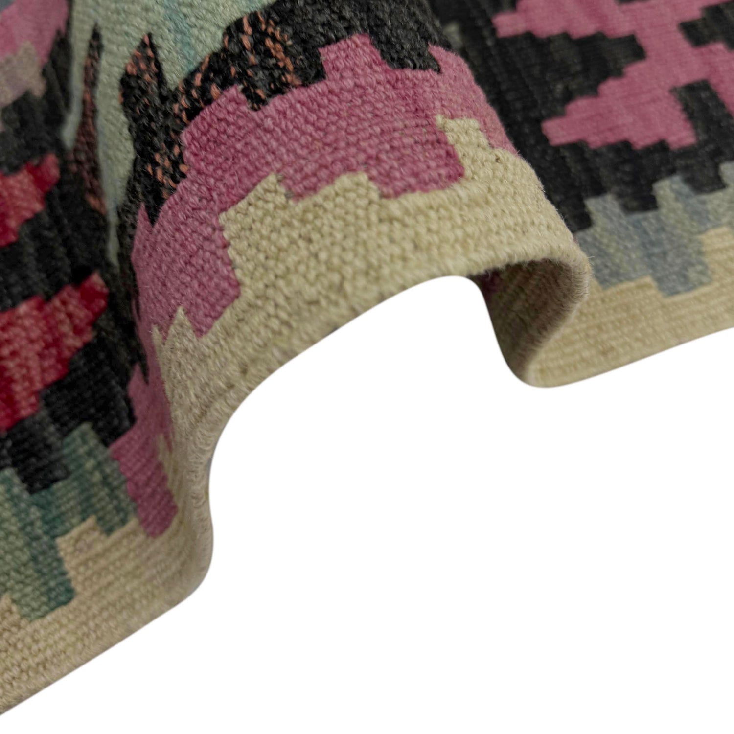 Handmade Multi Kilim Geometric 6' Runner