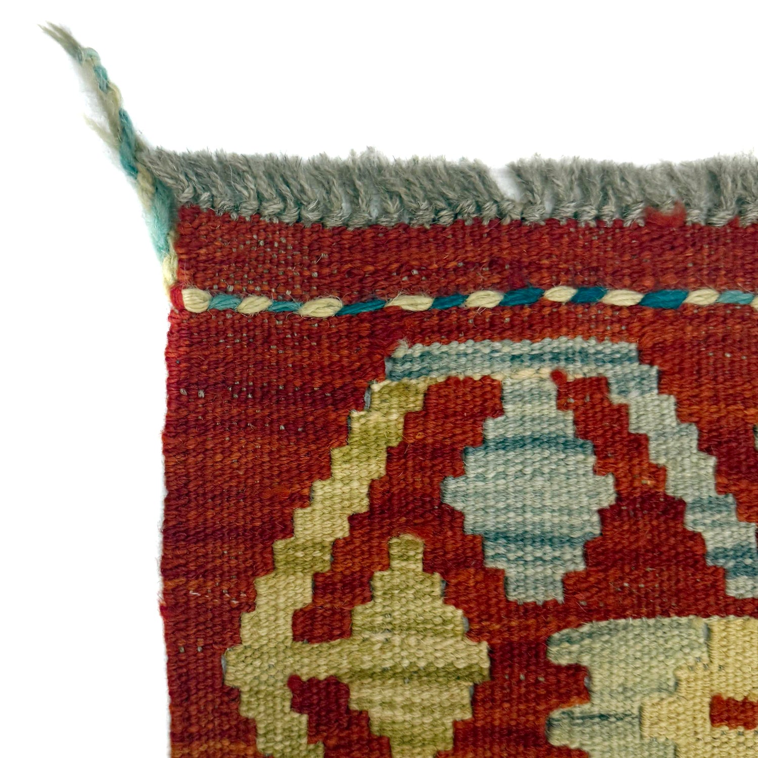 Handmade Multi Kilim Geometric 10' Runner