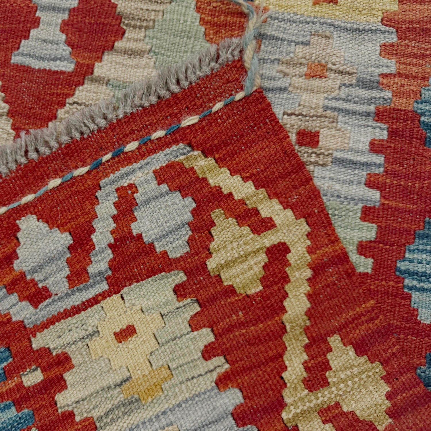 Handmade Multi Kilim Geometric 10' Runner