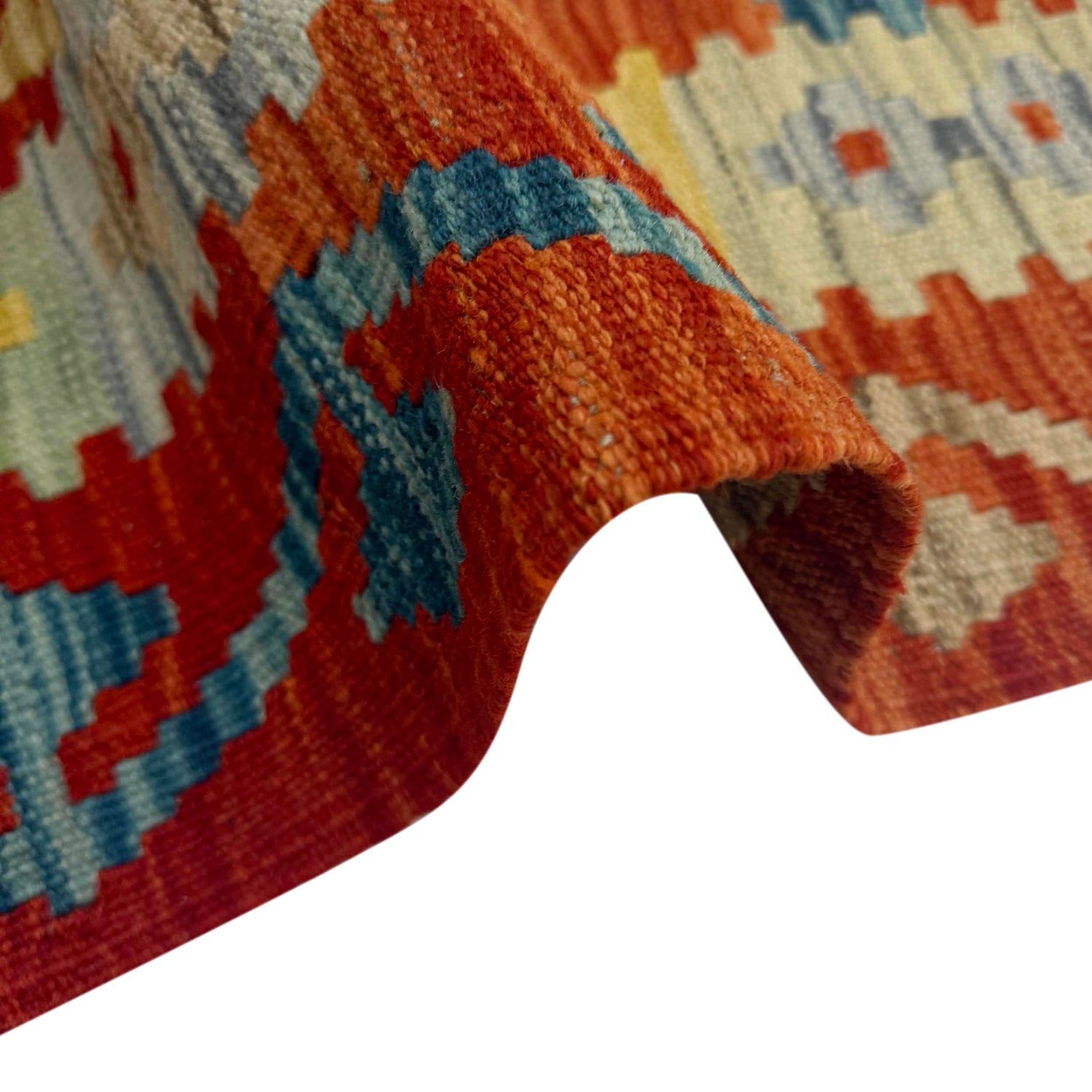 Handmade Multi Kilim Geometric 10' Runner
